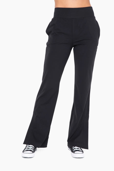 Black Wide Leg Active Pants