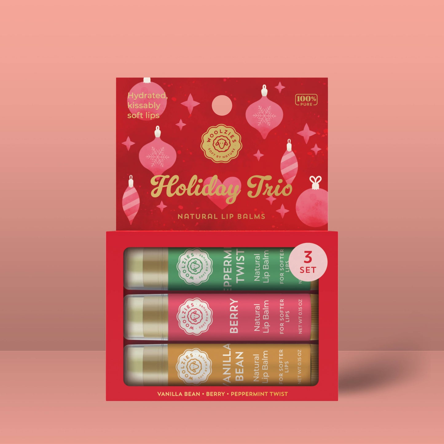 Woolzies - Holiday Trio Lip Balm Set