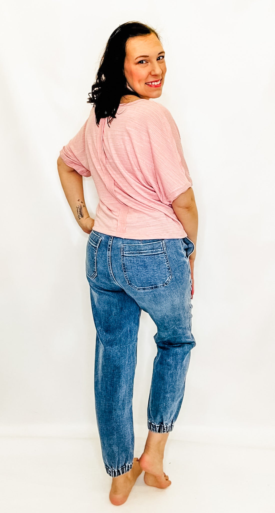 Judy Blue High Waisted Denim Joggers - JB88948