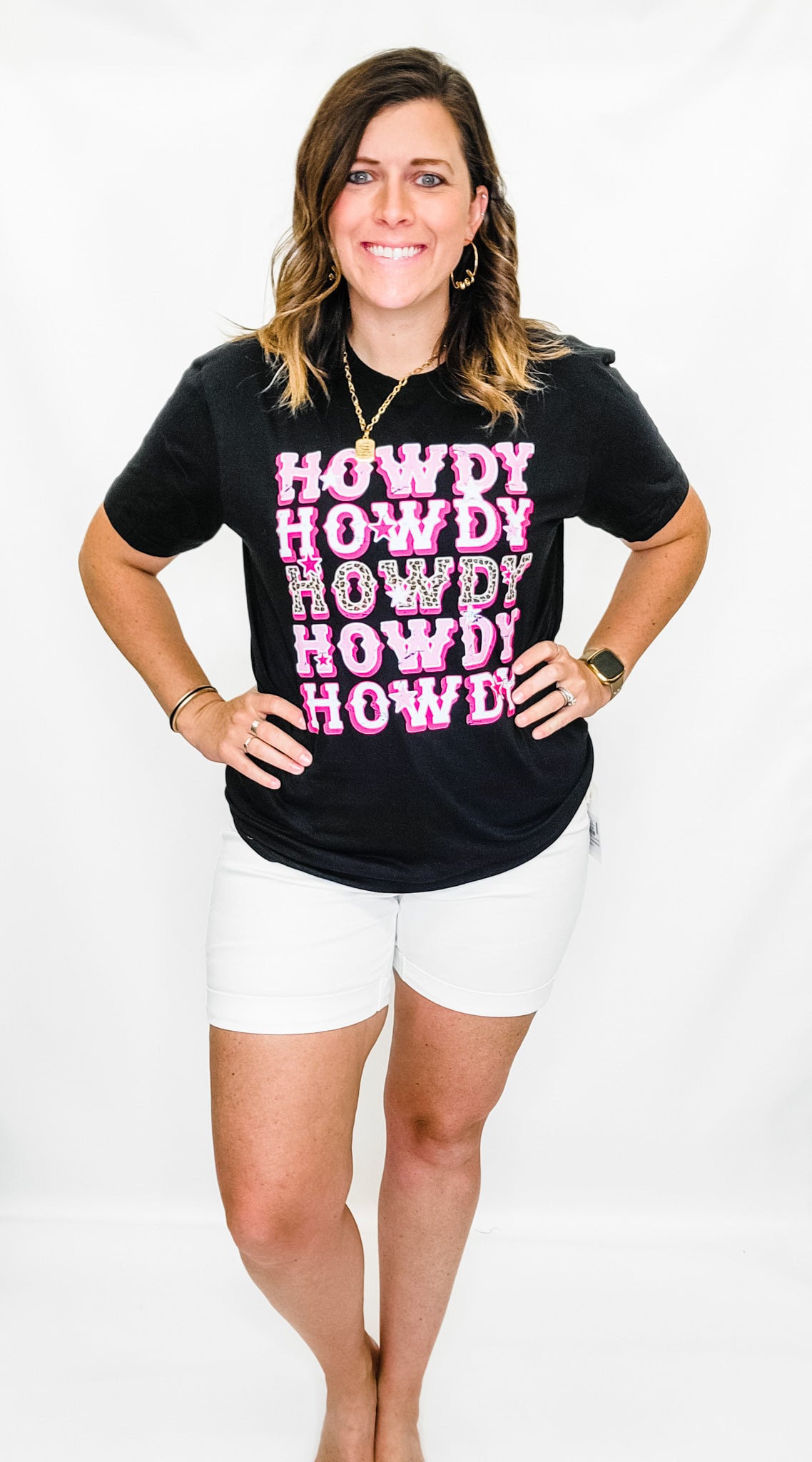 Howdy Howdy Black Graphic Tee