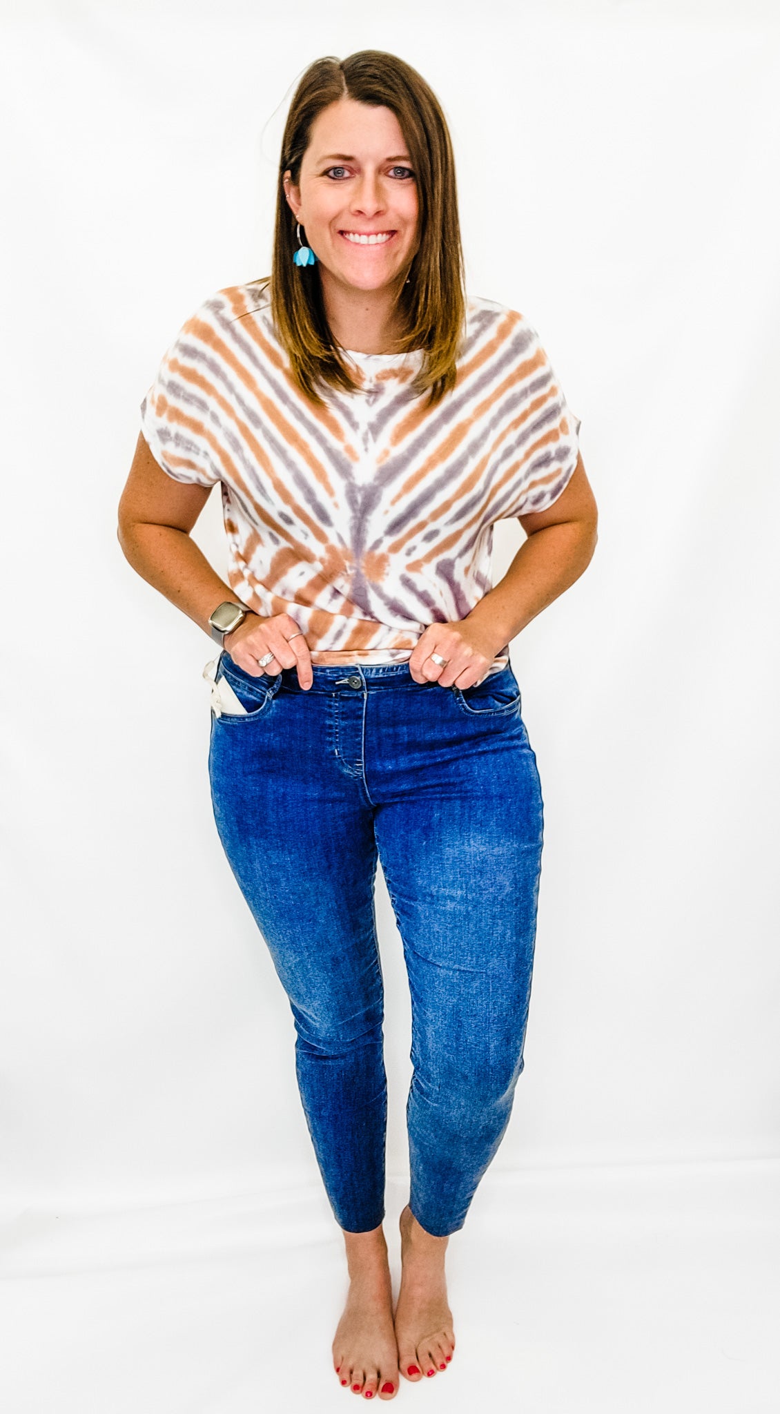 Charlie B Medium Blue Pull-On Stretch Denim