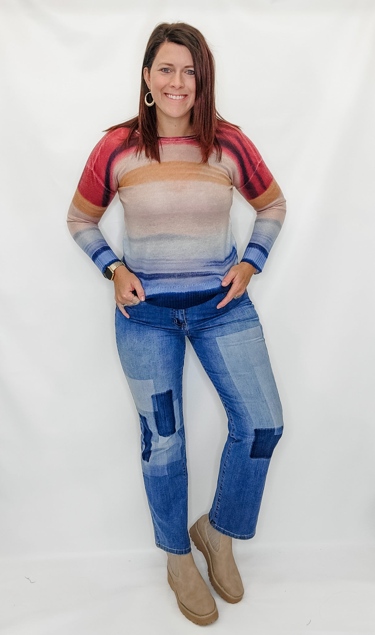 Charlie B Multi-Color Knit Sweater