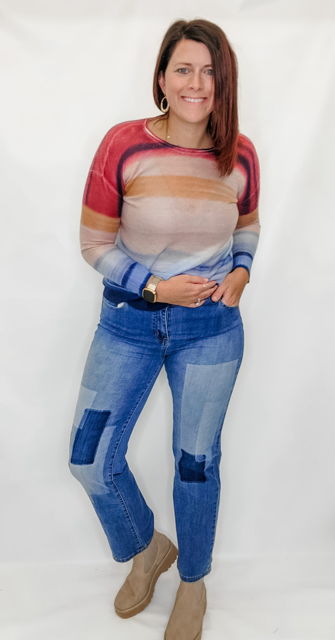 Charlie B Multi-Color Knit Sweater