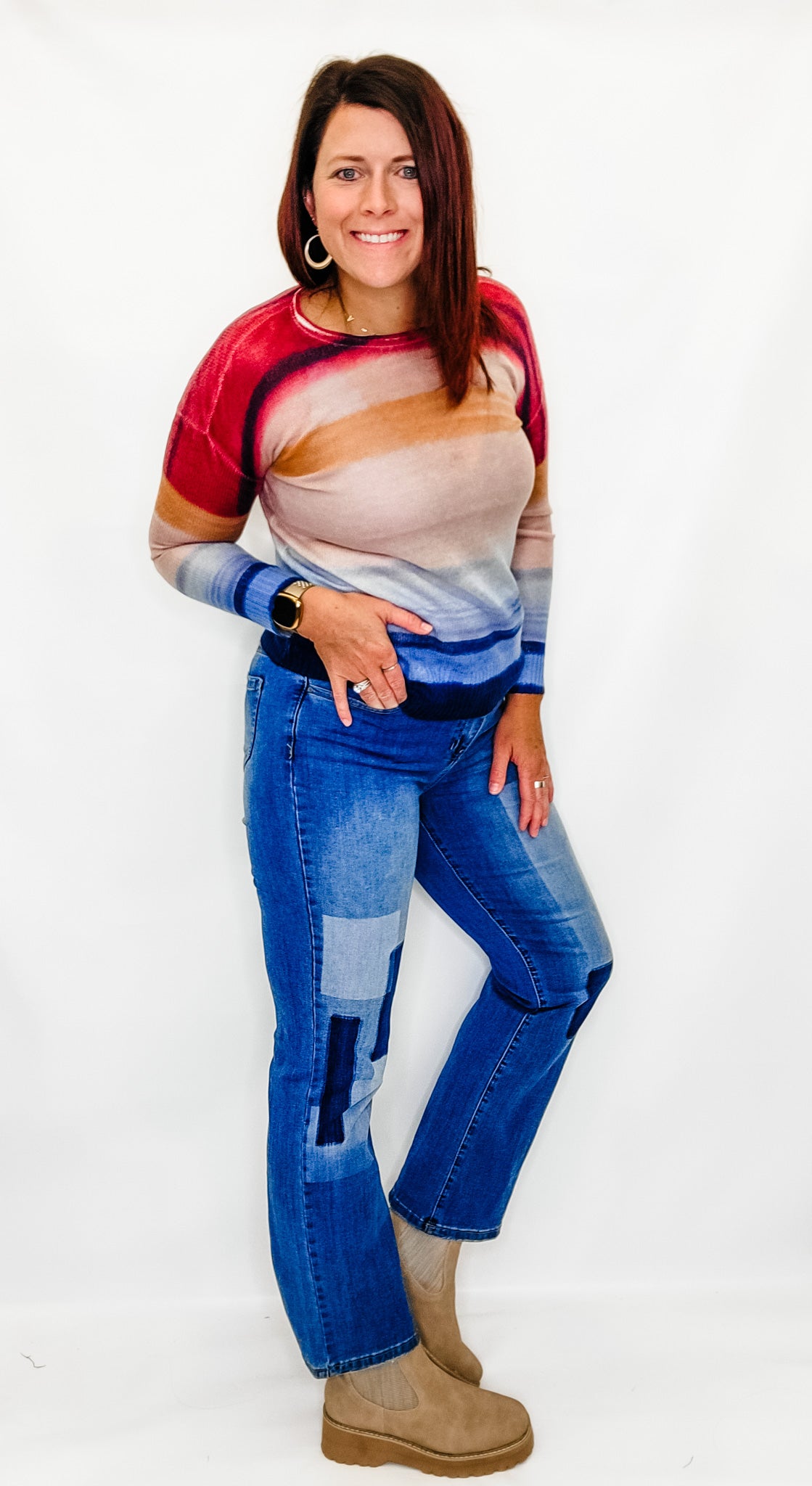 Charlie B Multi-Color Knit Sweater