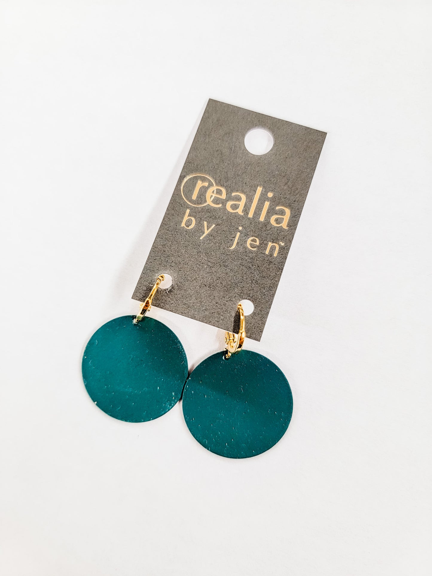Teal & Gold Sphere Earrings