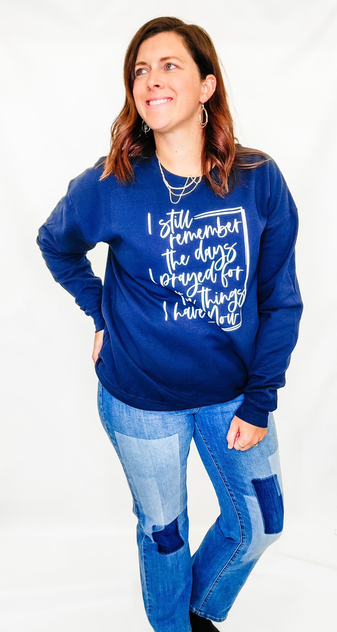 I Still Remember Navy Crew Neck Sweatshirt