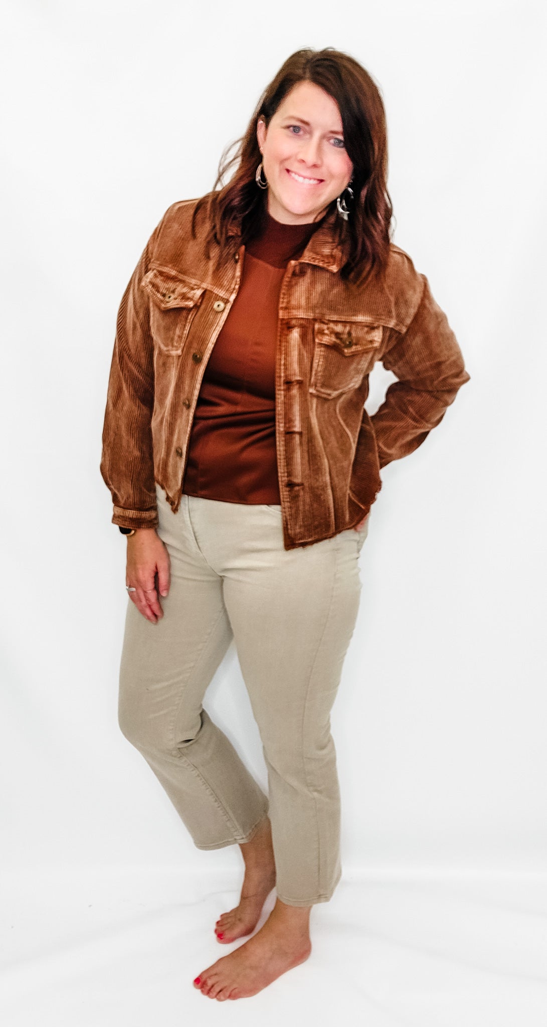 Risen Sand Mid-Rise Straight Jeans - RDP5503