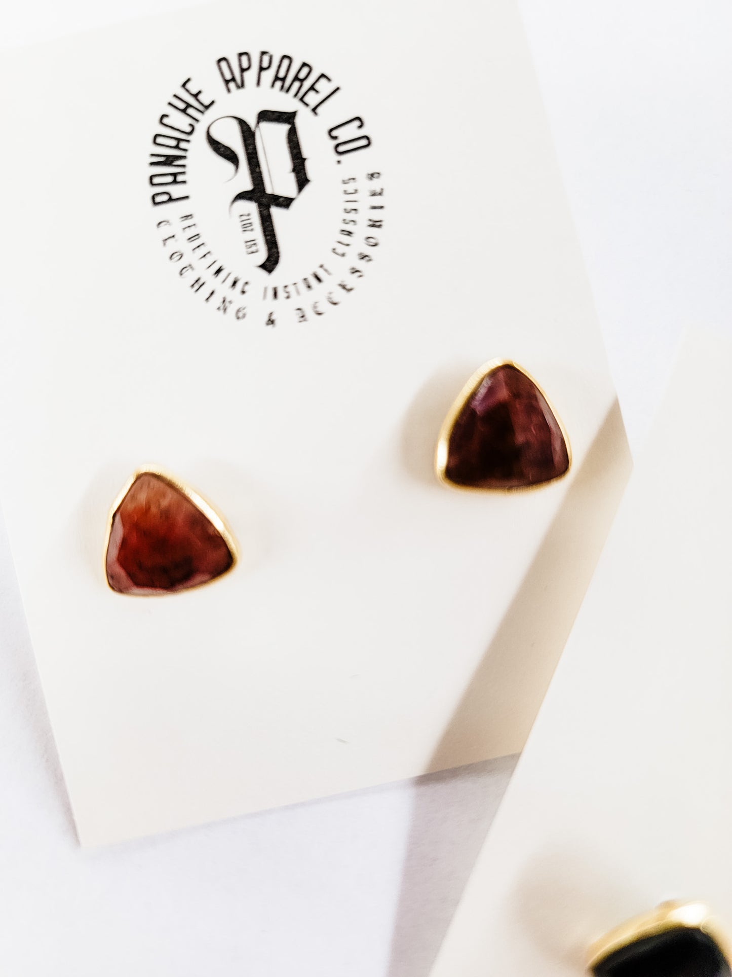 Triangular Stone Studs - Variety