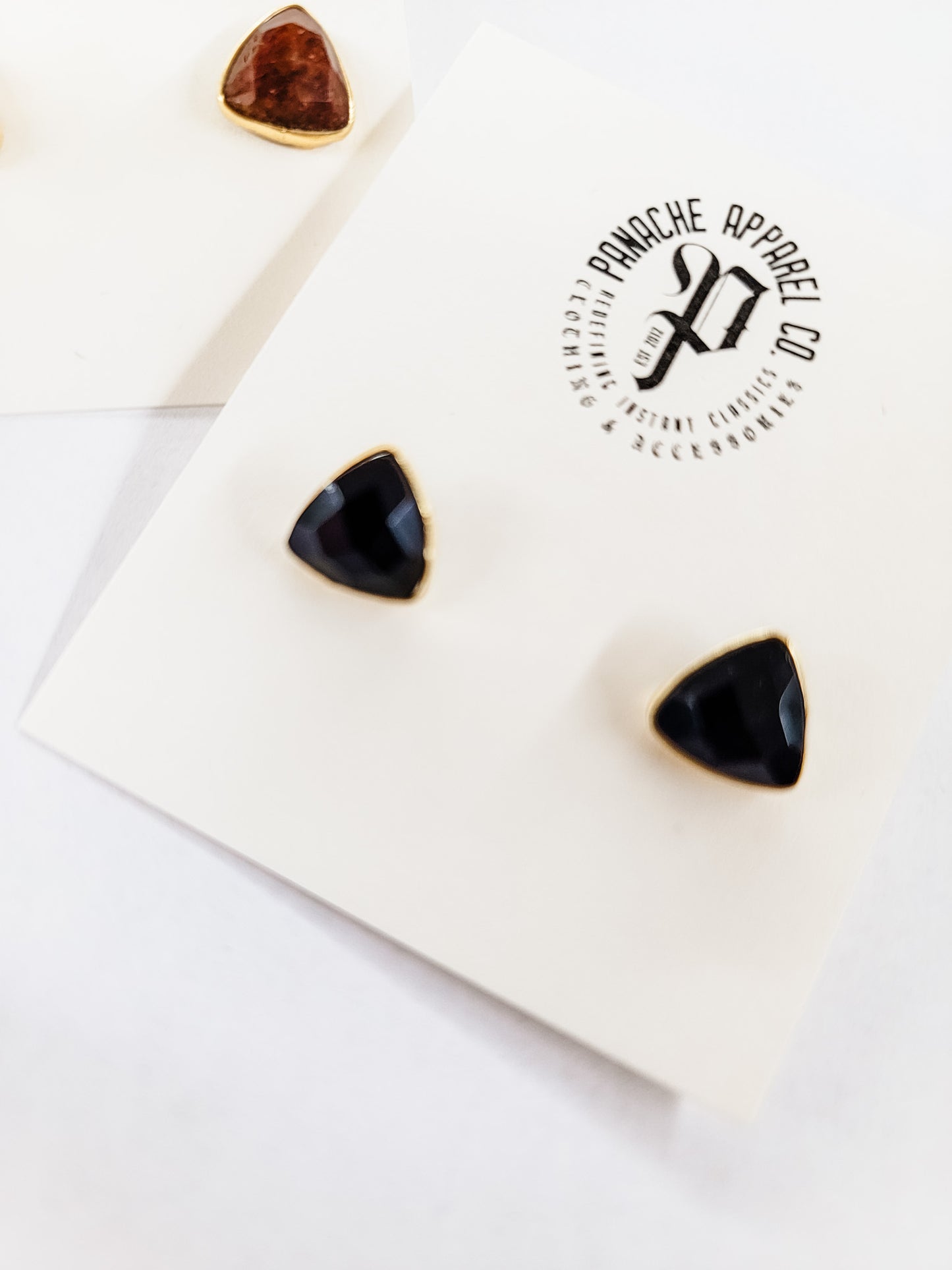 Triangular Stone Studs - Variety