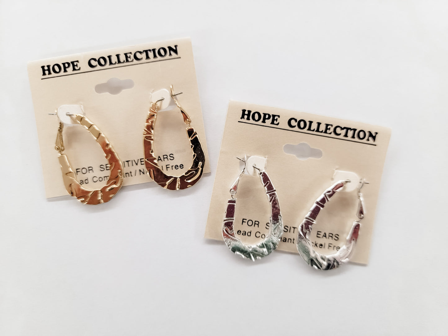 Textured Tear Drop Earrings - Variety