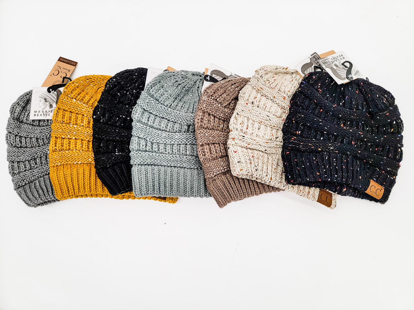 C.C. Messy Bun Beanies - Variety