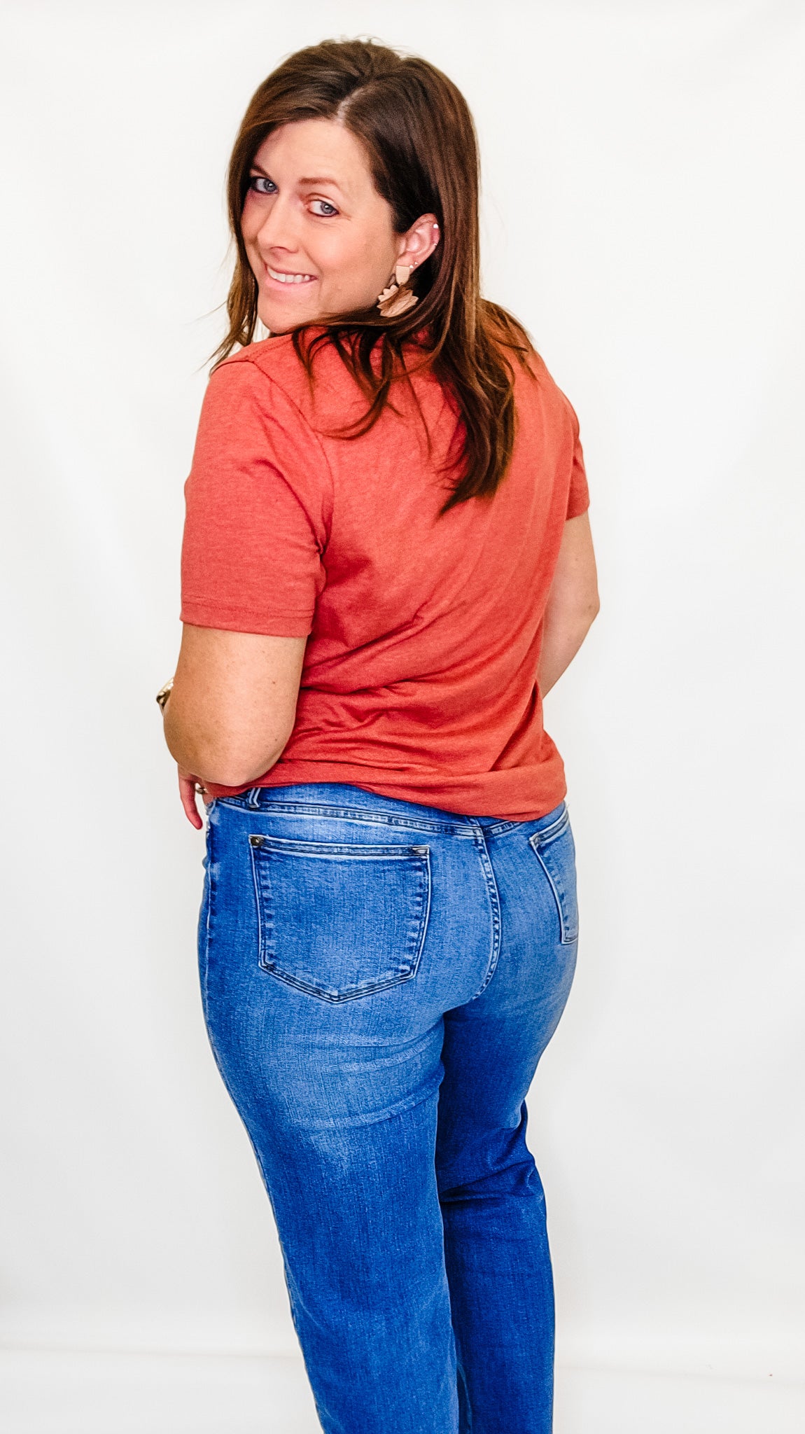 Midwestern as Heck Graphic, Rust Tee