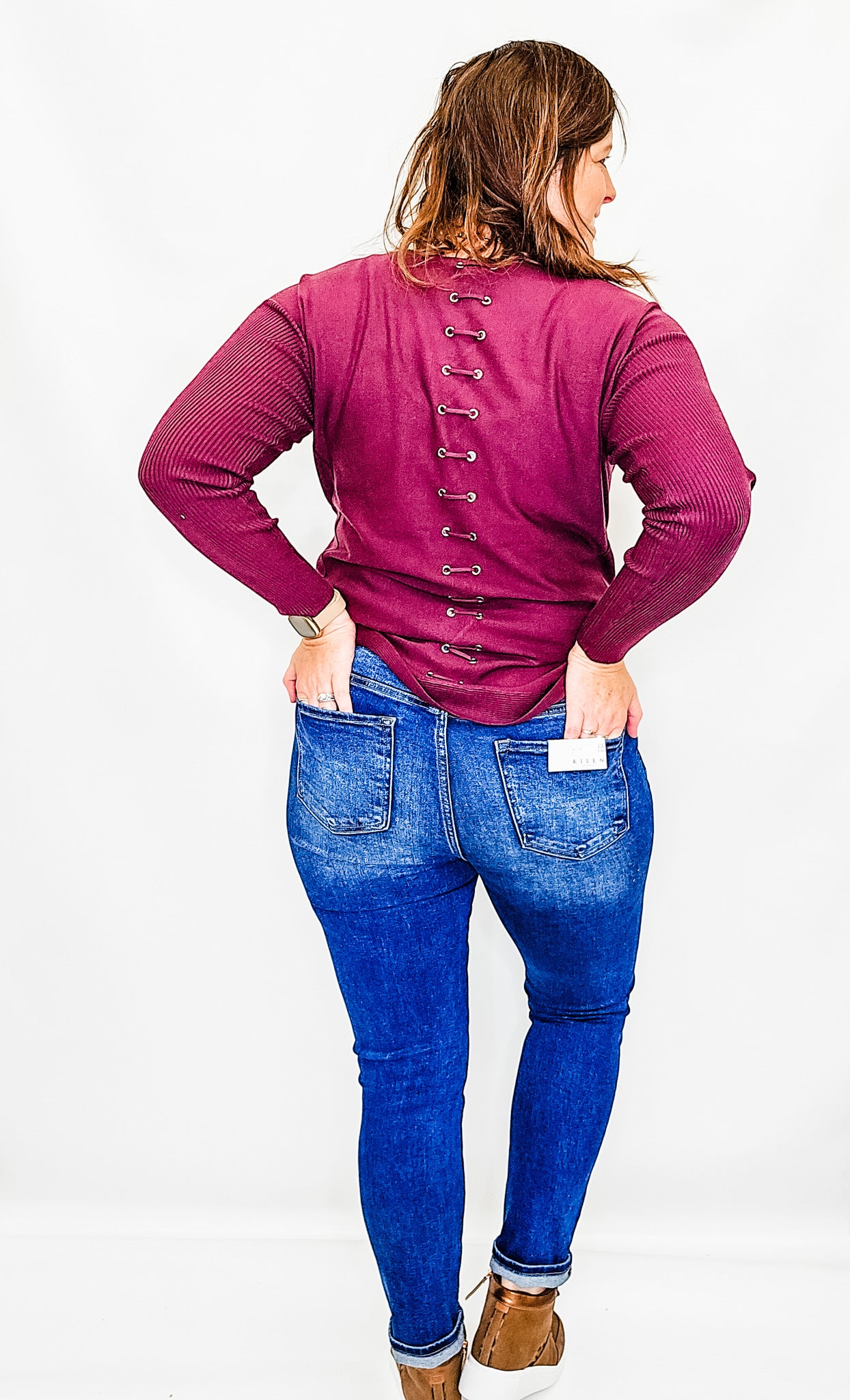 Risen High Rise Plus Long Skinny Jeans - RDP5556X