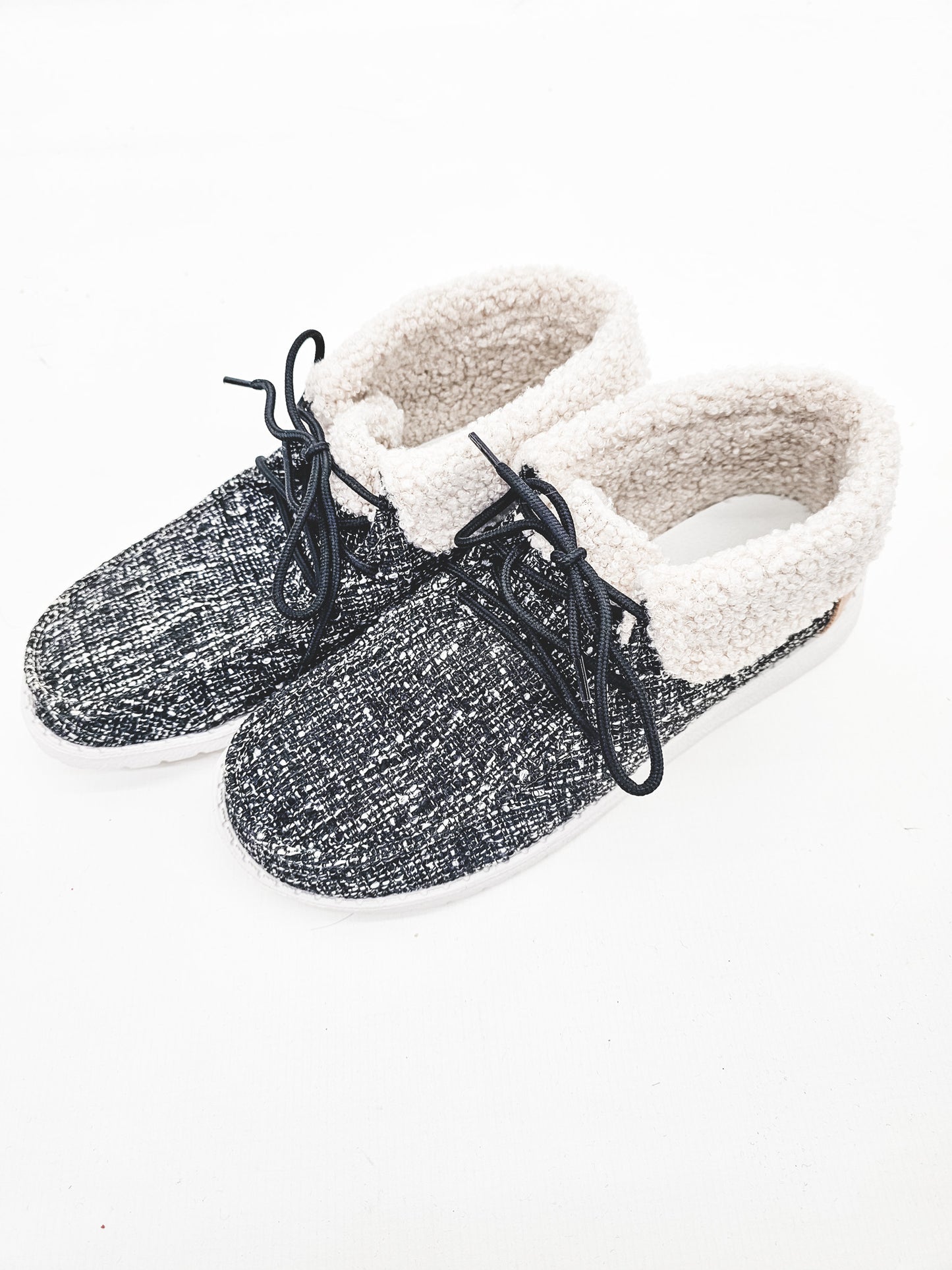 Gypsy Jazz Marsha Black Sherpa Slip-On Shoes