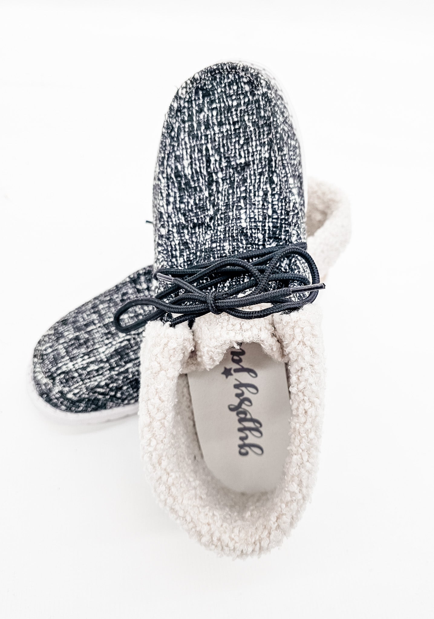 Gypsy Jazz Marsha Black Sherpa Slip-On Shoes