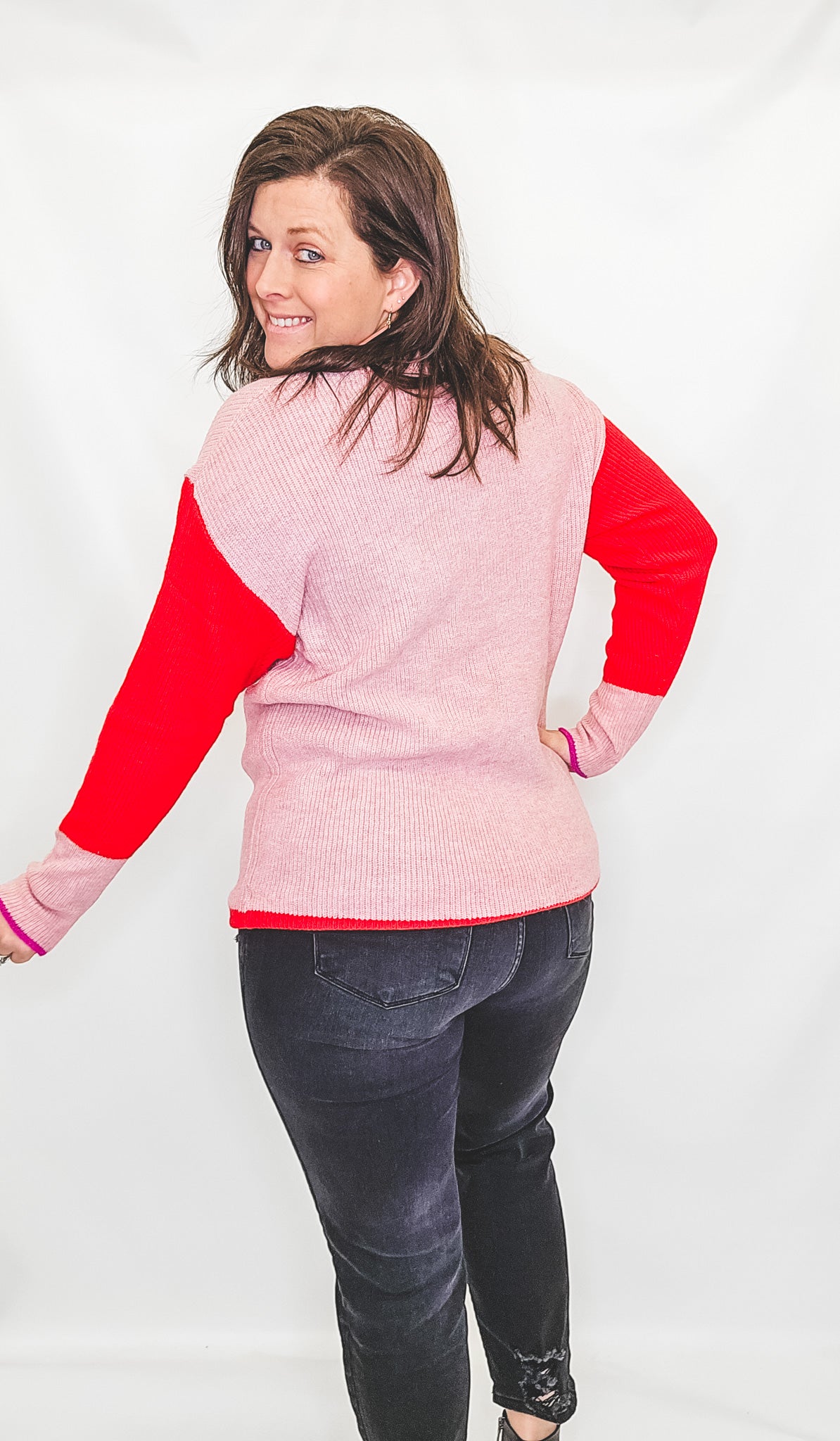 Pink, Red & Purple Knitted Sweater