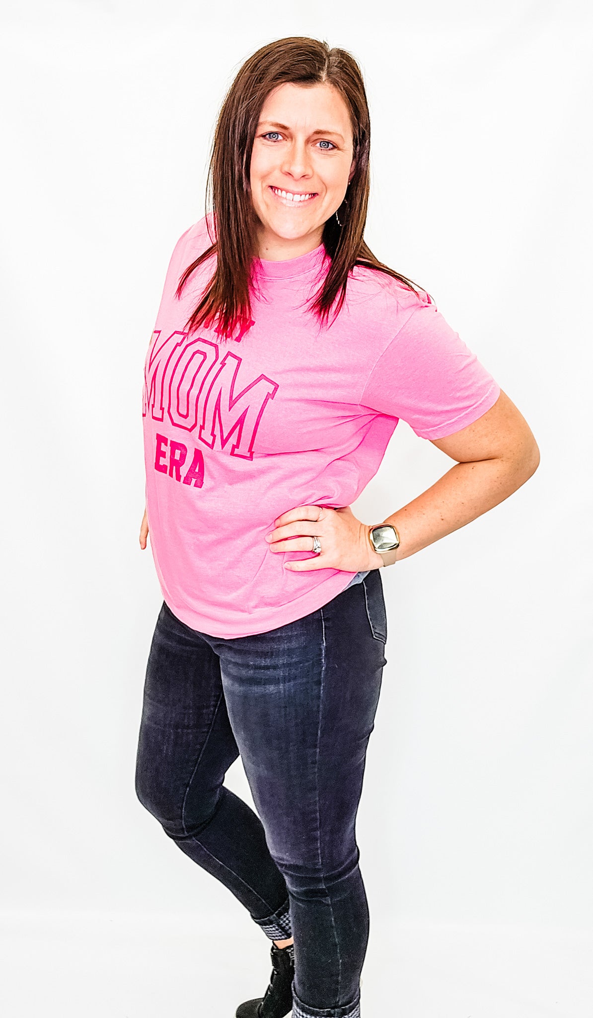 In My Mom Era Pink Graphic Tee