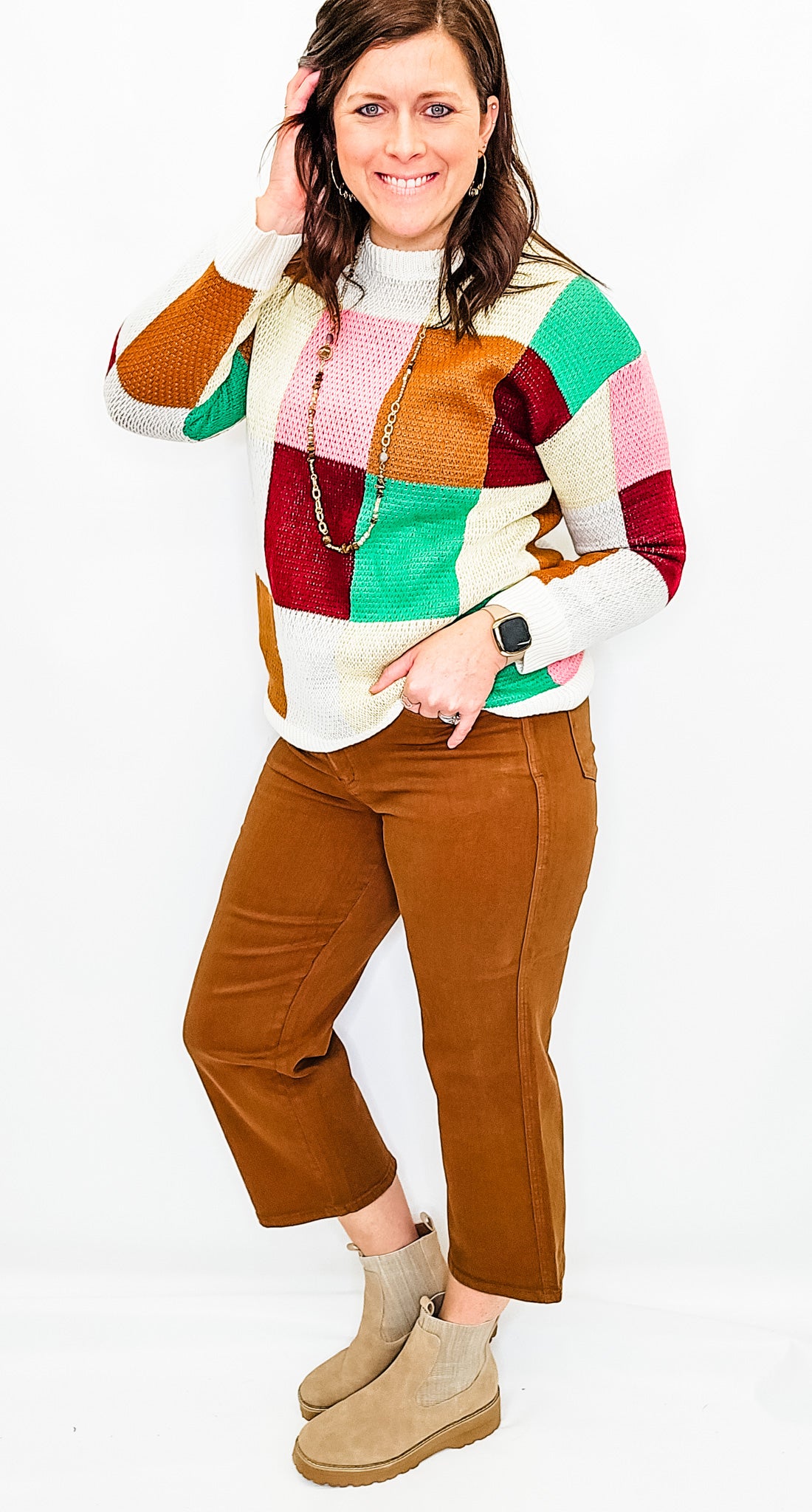 Judy Blue High Rise Camel Wide Leg Crop - JB88805