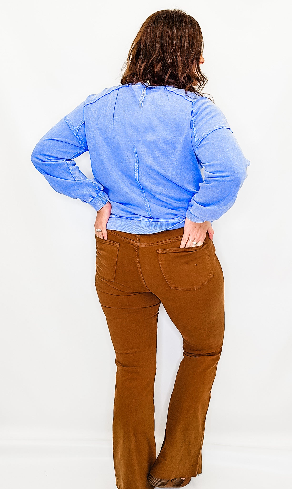 Judy Blue High Rise Tummy Control Brown Dyed Flare Jeans - JB88832