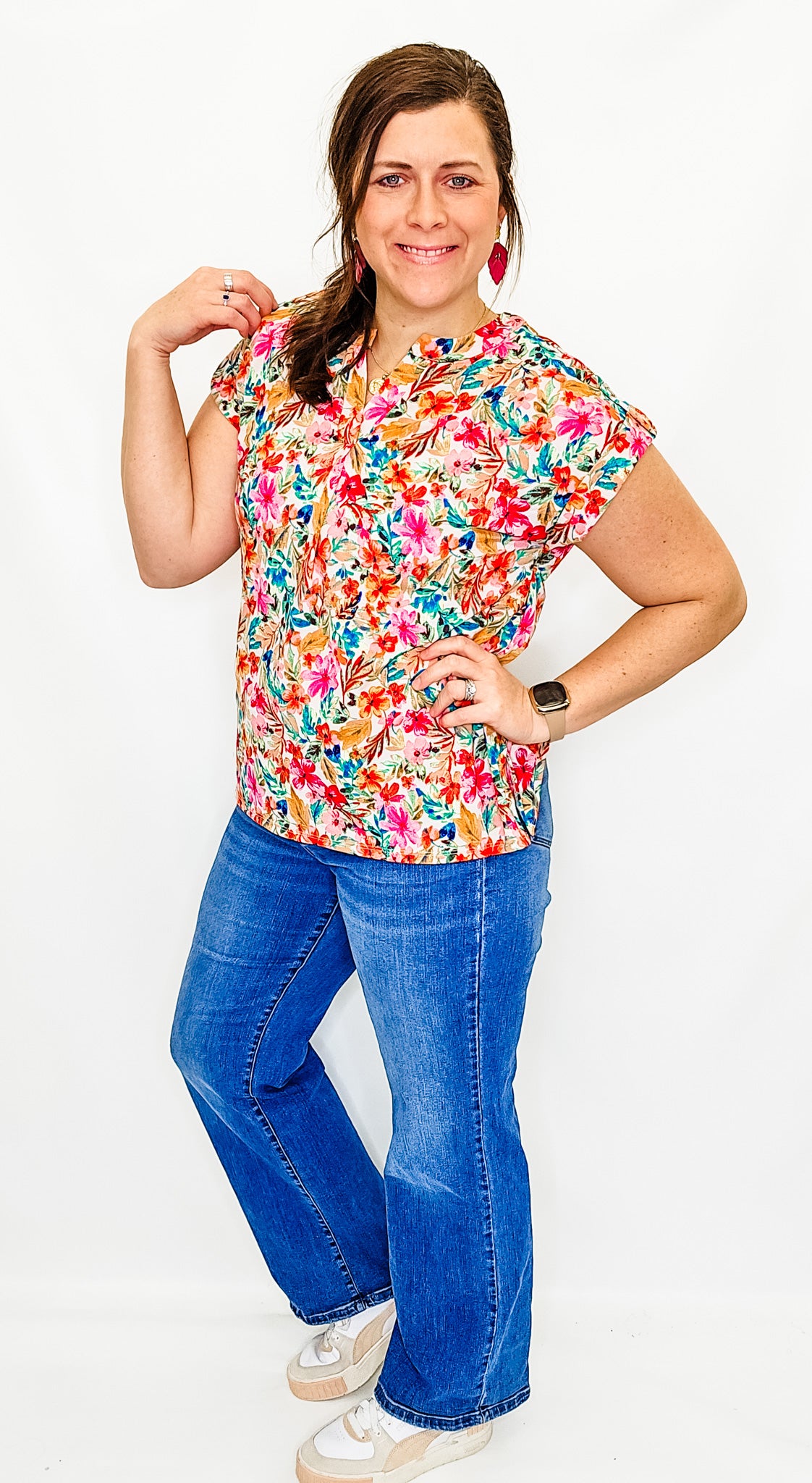 Lizzy Dolman Printed Short Sleeve Top - Variety
