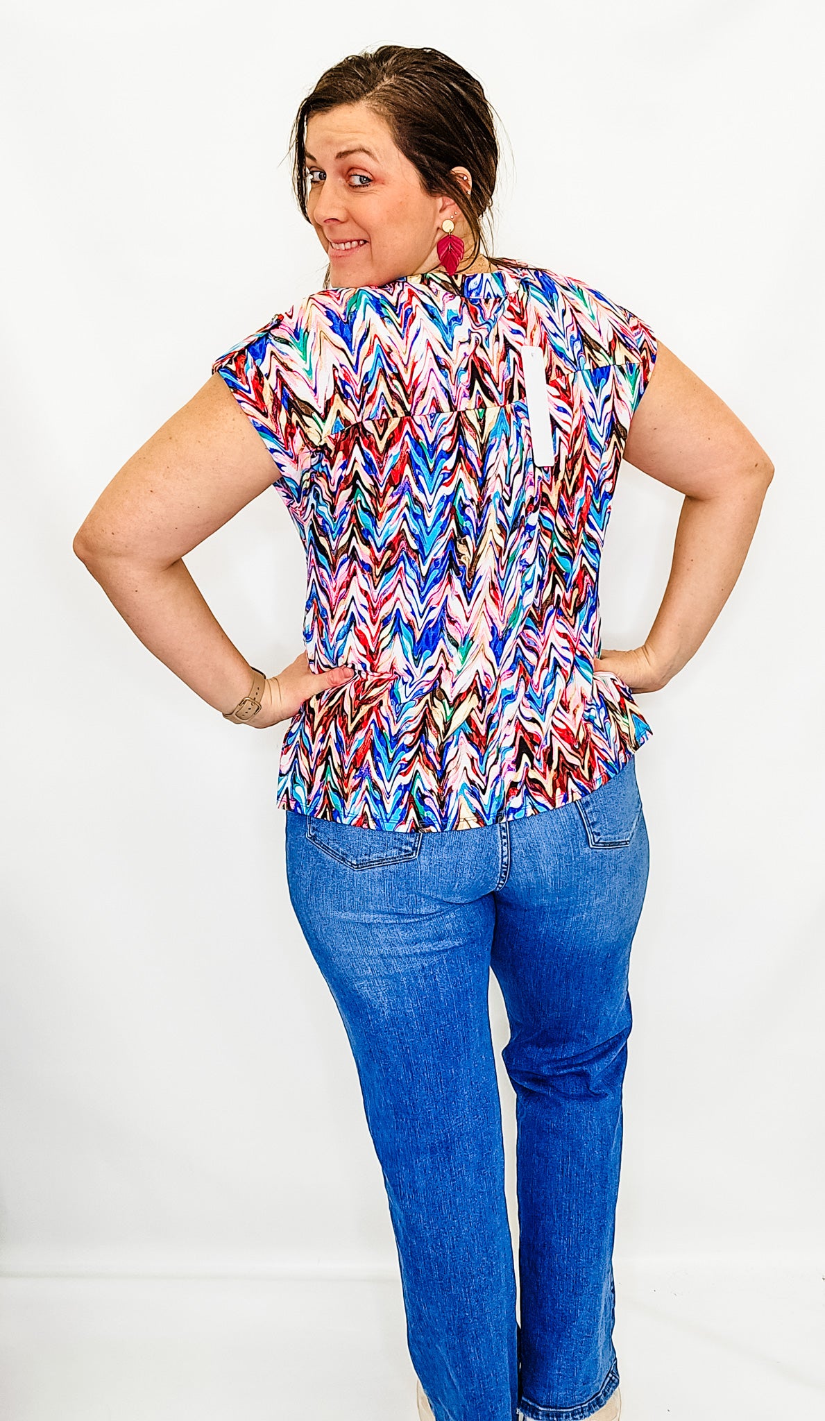 Lizzy Dolman Printed Short Sleeve Top - Variety