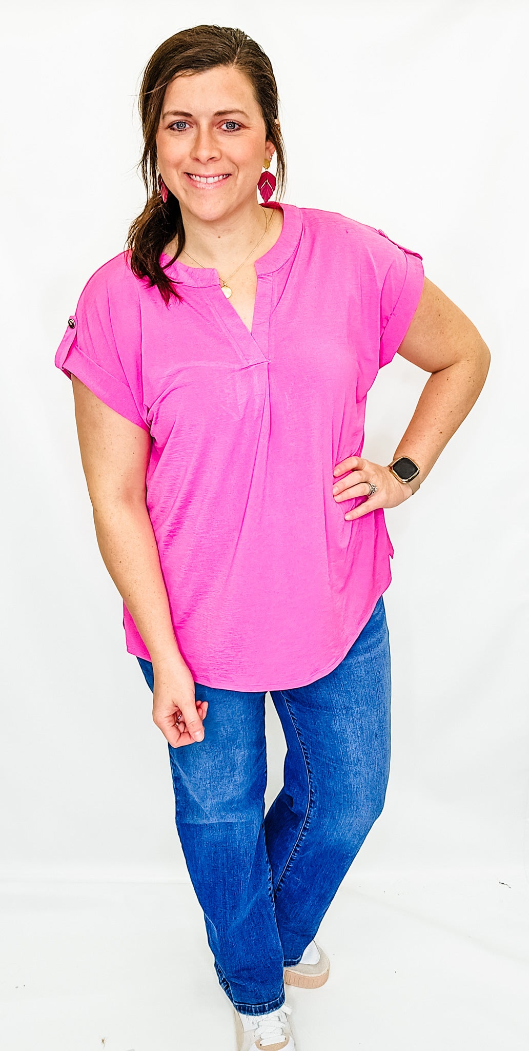 Lizzy Dolman Printed Short Sleeve Top - Variety