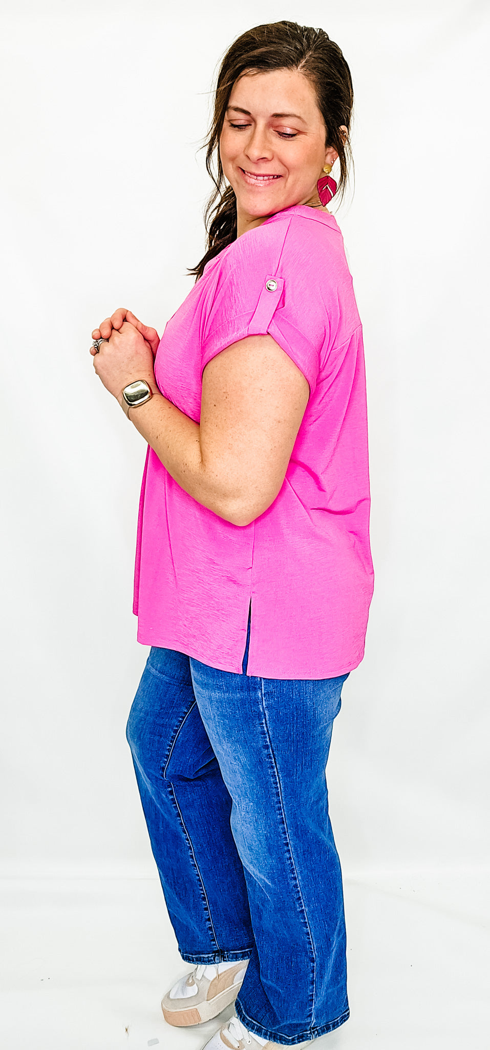 Lizzy Dolman Printed Short Sleeve Top - Variety