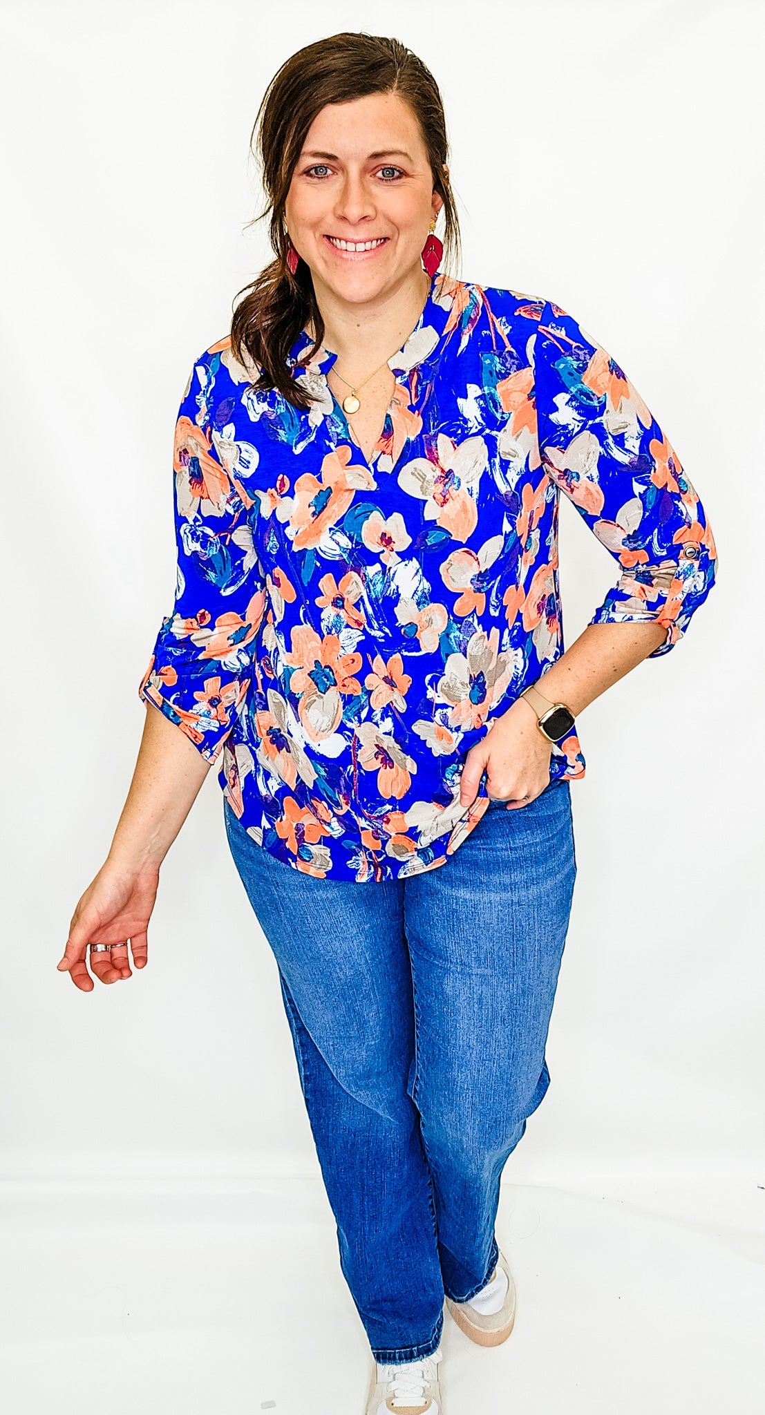 Lizzy Dolman Printed 3/4 Sleeve Top - Variety