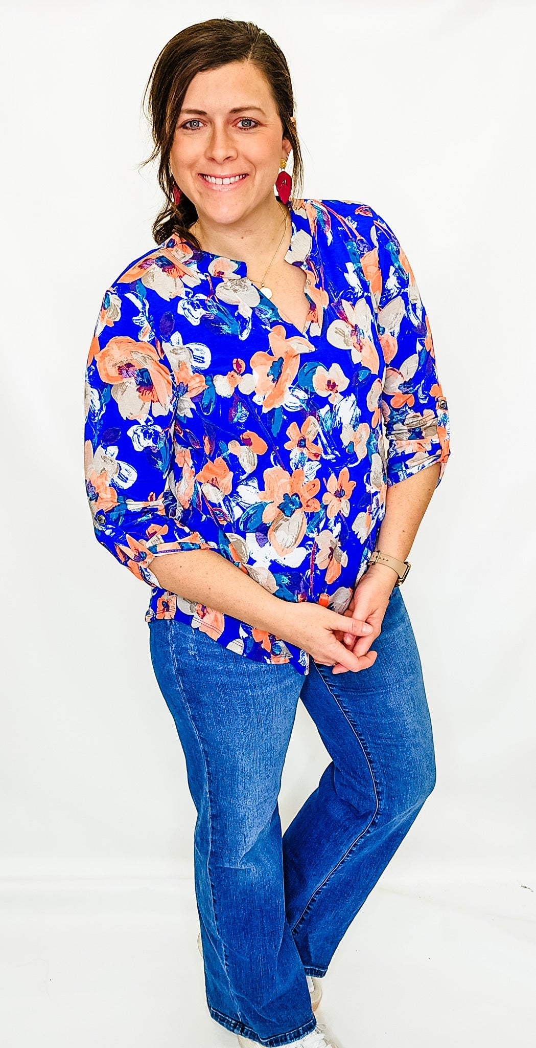 Lizzy Dolman Printed 3/4 Sleeve Top - Variety