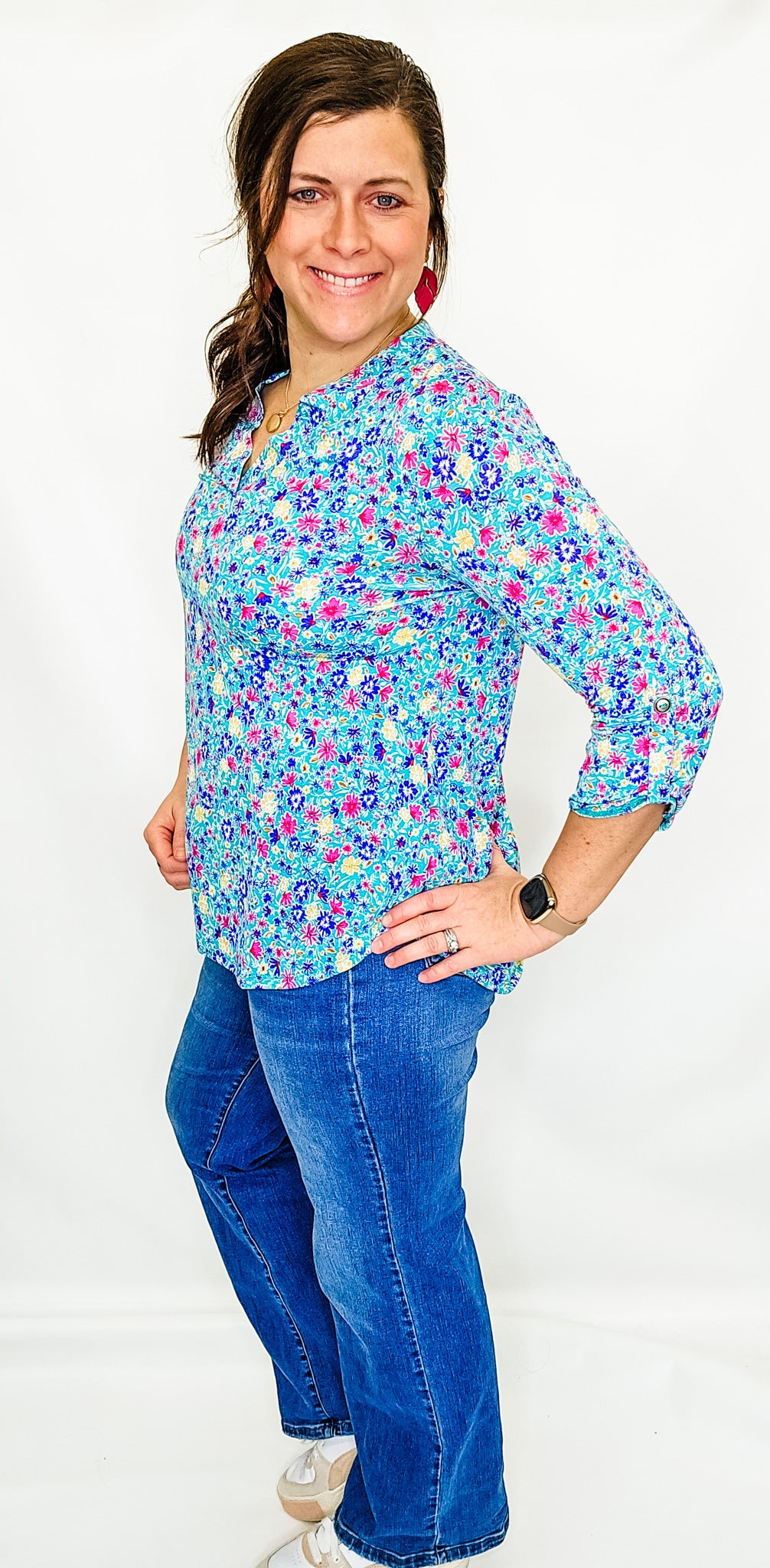 Lizzy Dolman Printed 3/4 Sleeve Top - Variety