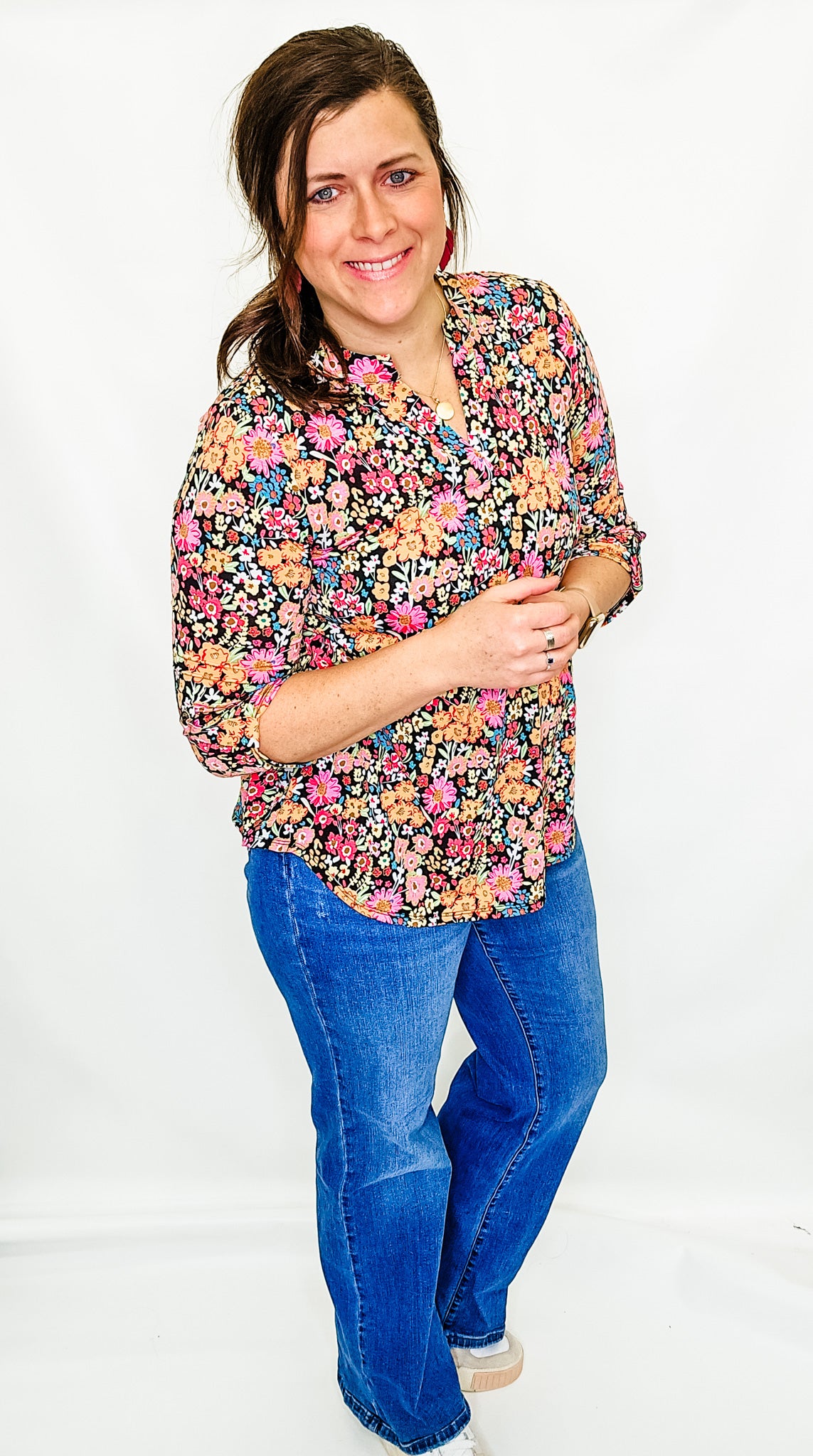 Lizzy Dolman Printed 3/4 Sleeve Top - Variety