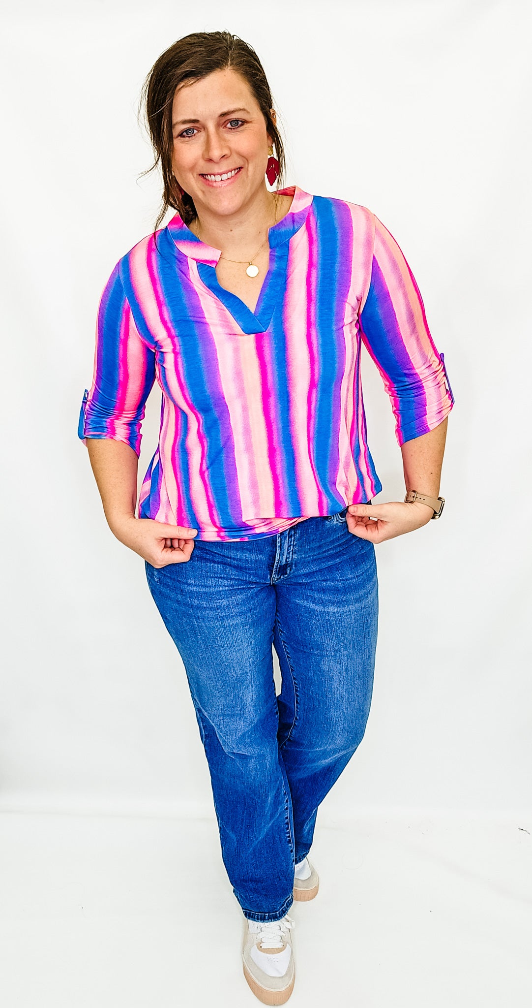 Lizzy Dolman Printed 3/4 Sleeve Top - Variety