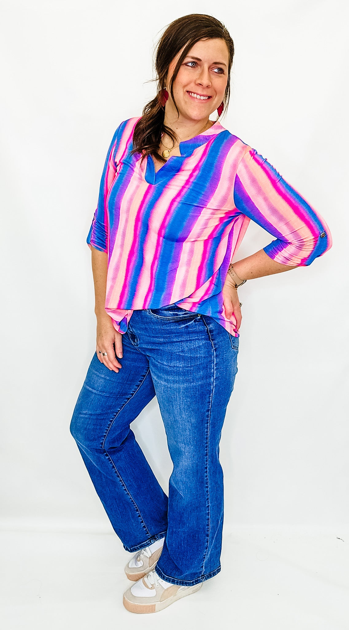Lizzy Dolman Printed 3/4 Sleeve Top - Variety