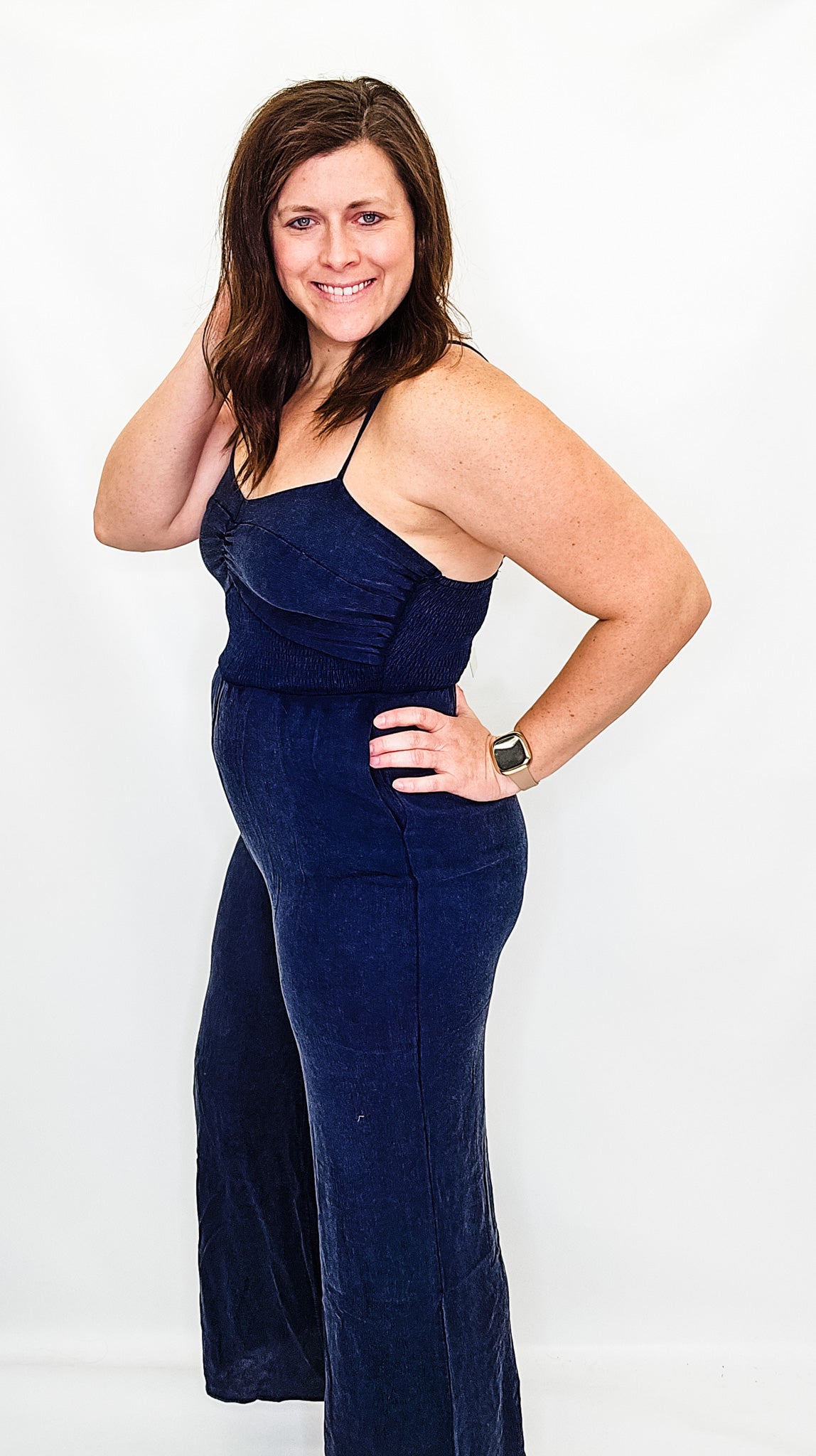 Ash Black Rouched Sleeveless Jumpsuit