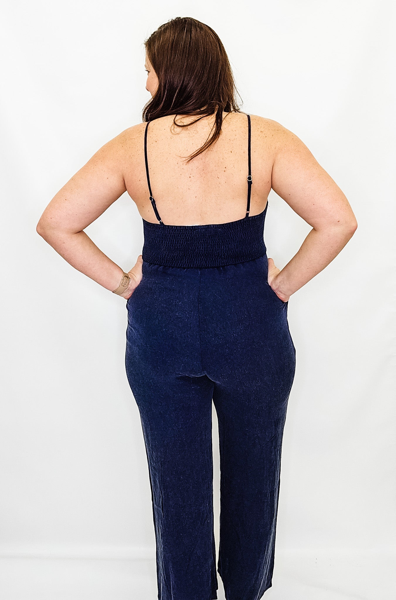 Ash Black Rouched Sleeveless Jumpsuit
