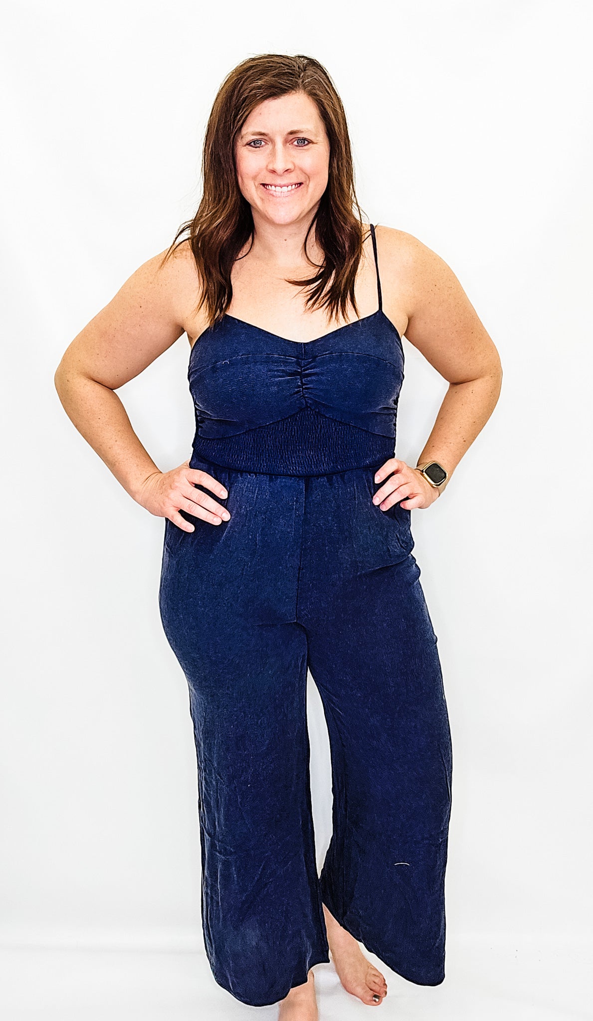 Ash Black Rouched Sleeveless Jumpsuit