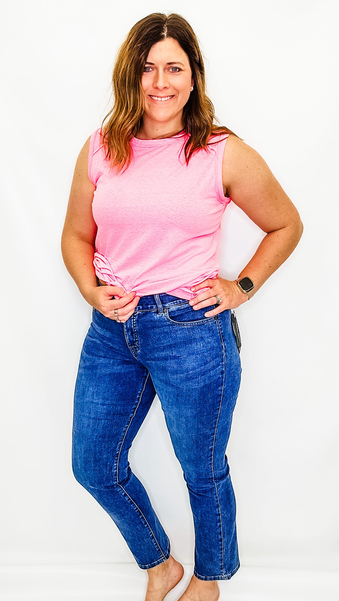 Tribal Jeans Sophia Curvy Straight Jeans - Variety