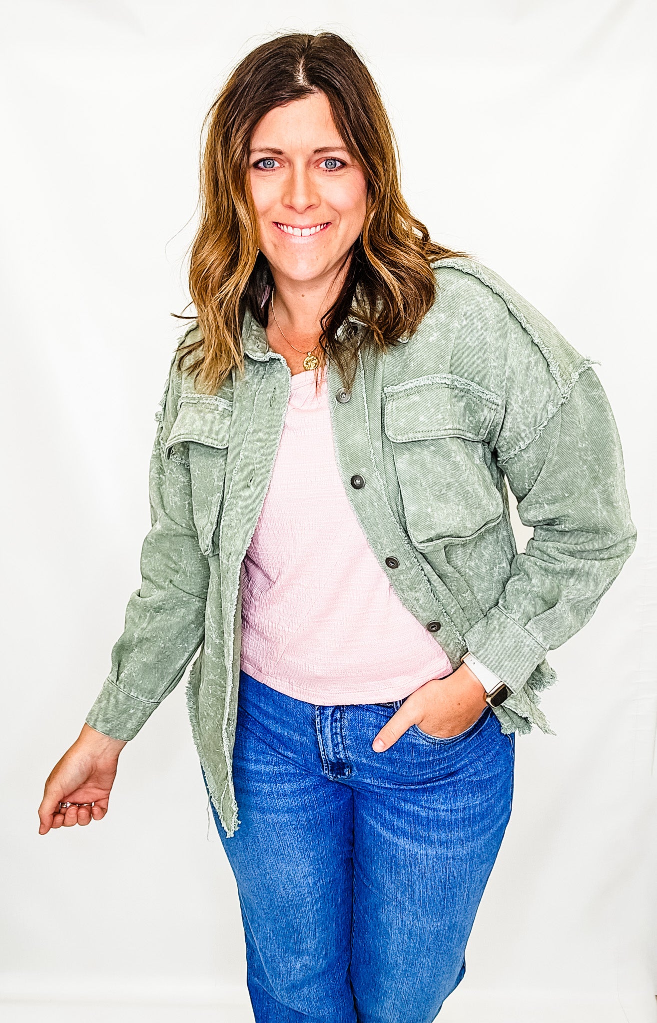 Solid, Reverse Seam Front Short Sleeve Top - Variety