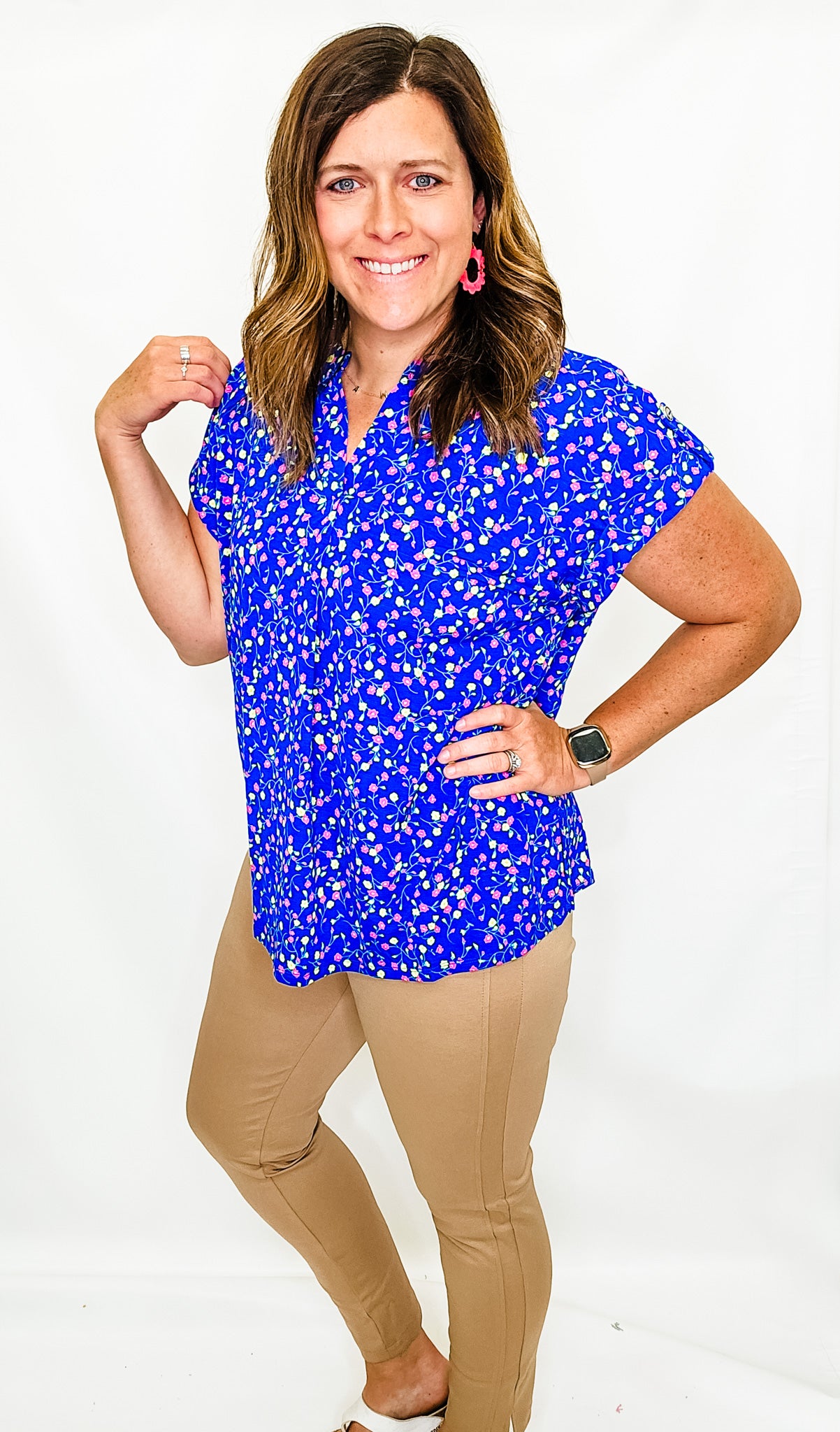 Lizzy Dolman Printed Short Sleeve Top - Variety