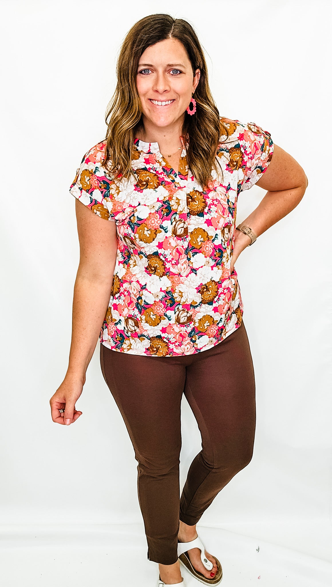 Lizzy Dolman Printed Short Sleeve Top - Variety