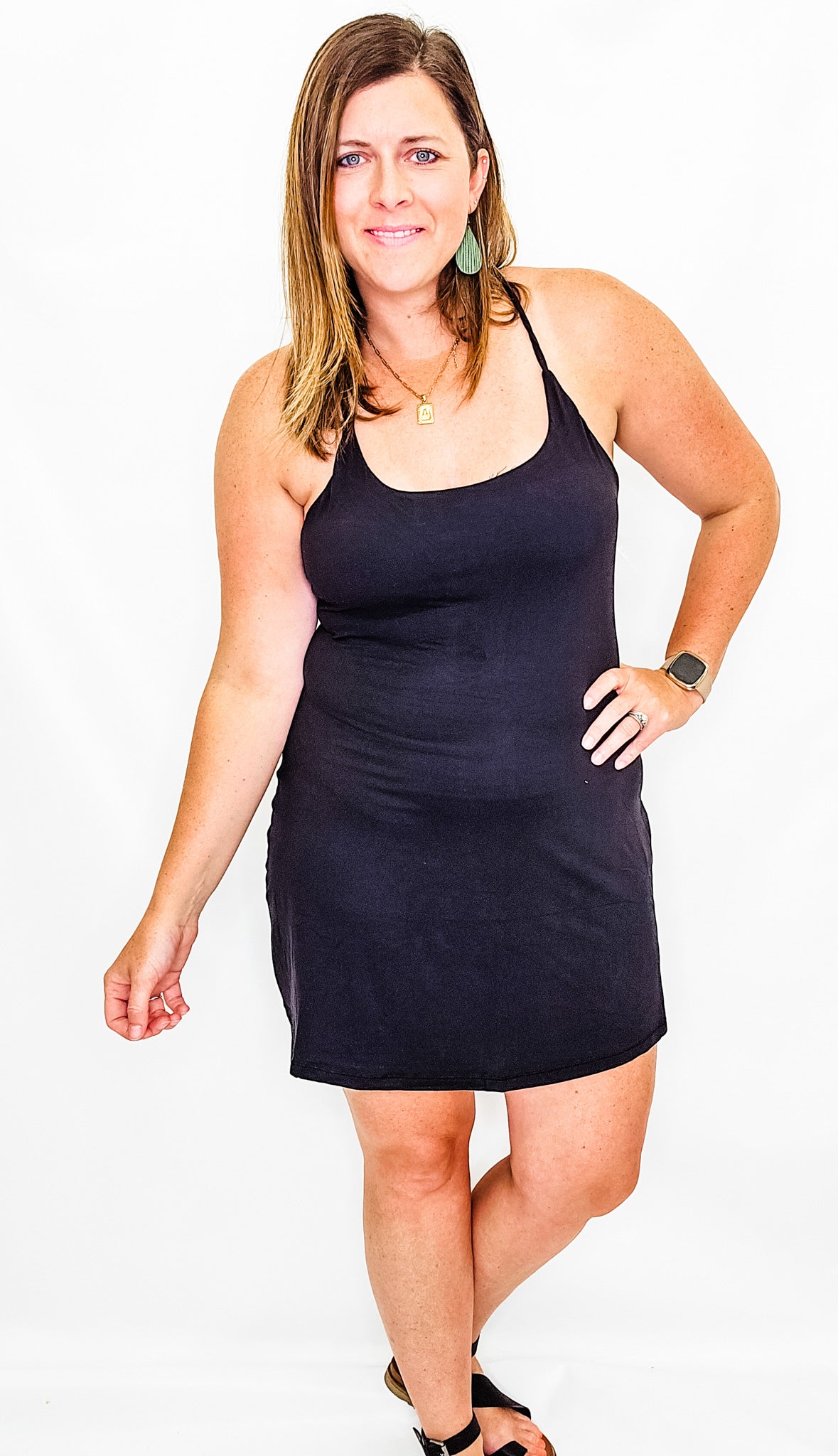 Thin Strap Athletic Dress - Ext Size Only -Variety 3x / Gray Thin Strap Athletic Dress - Ext Size Only -Variety 3x / Gray