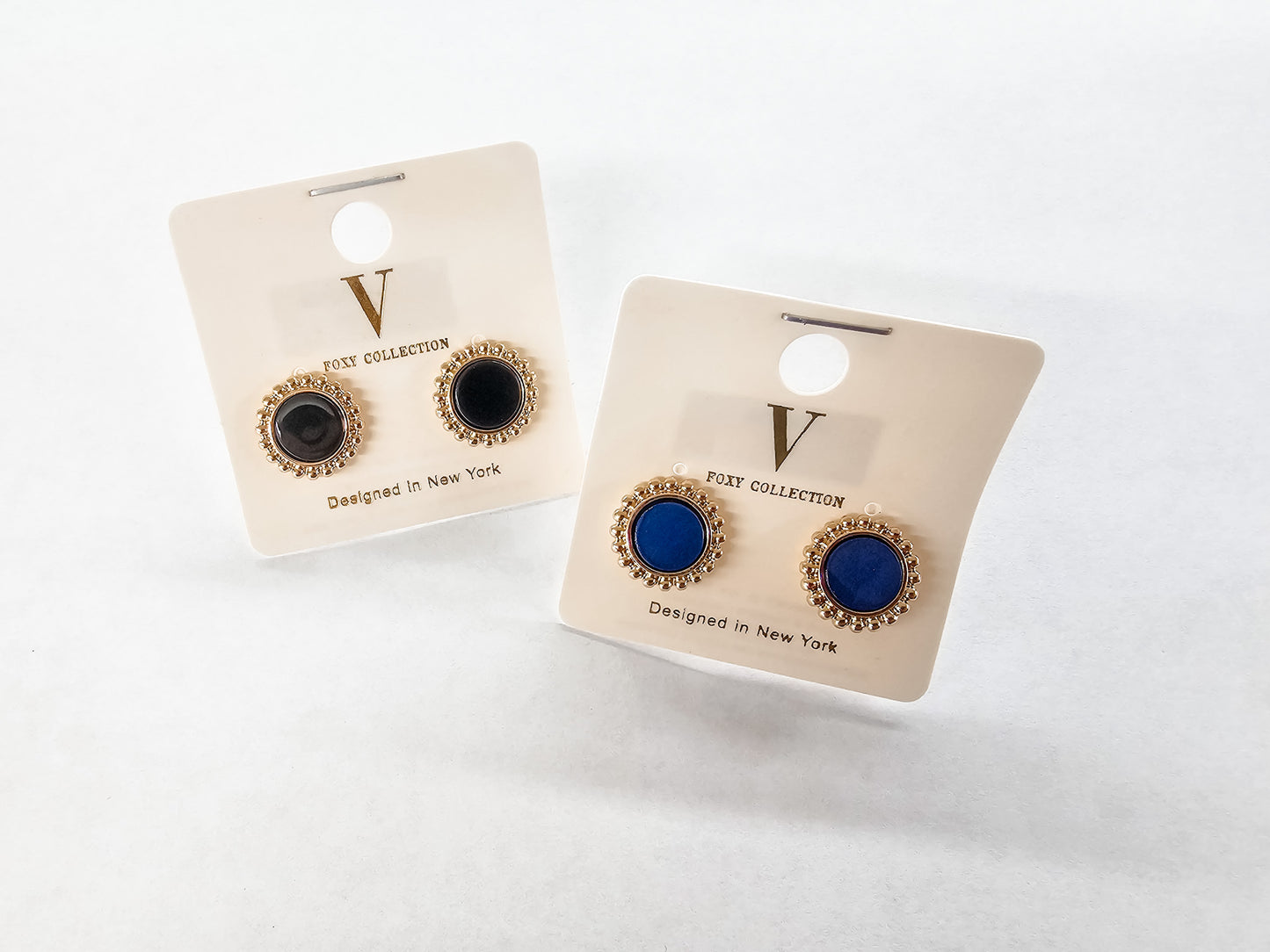 Colored Stone & Gold Earrings
