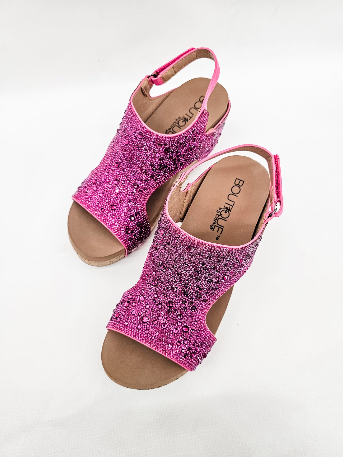 Corkys Fuchsia Rhinestones Ashley Wedge