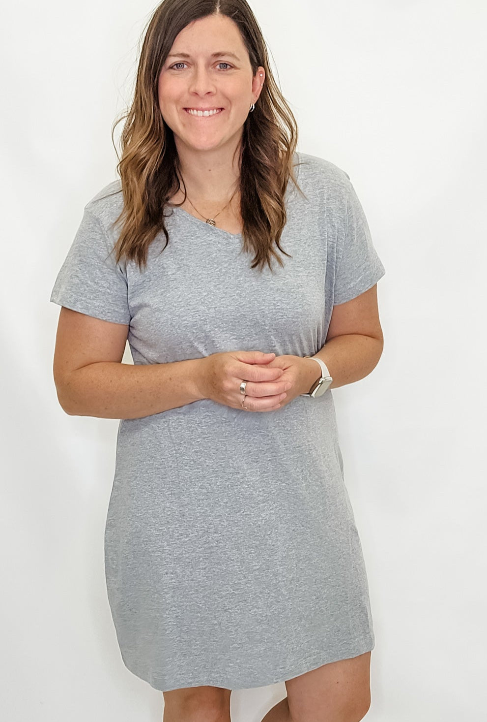 Gray T-Shirt Dress โ Italics Boutique