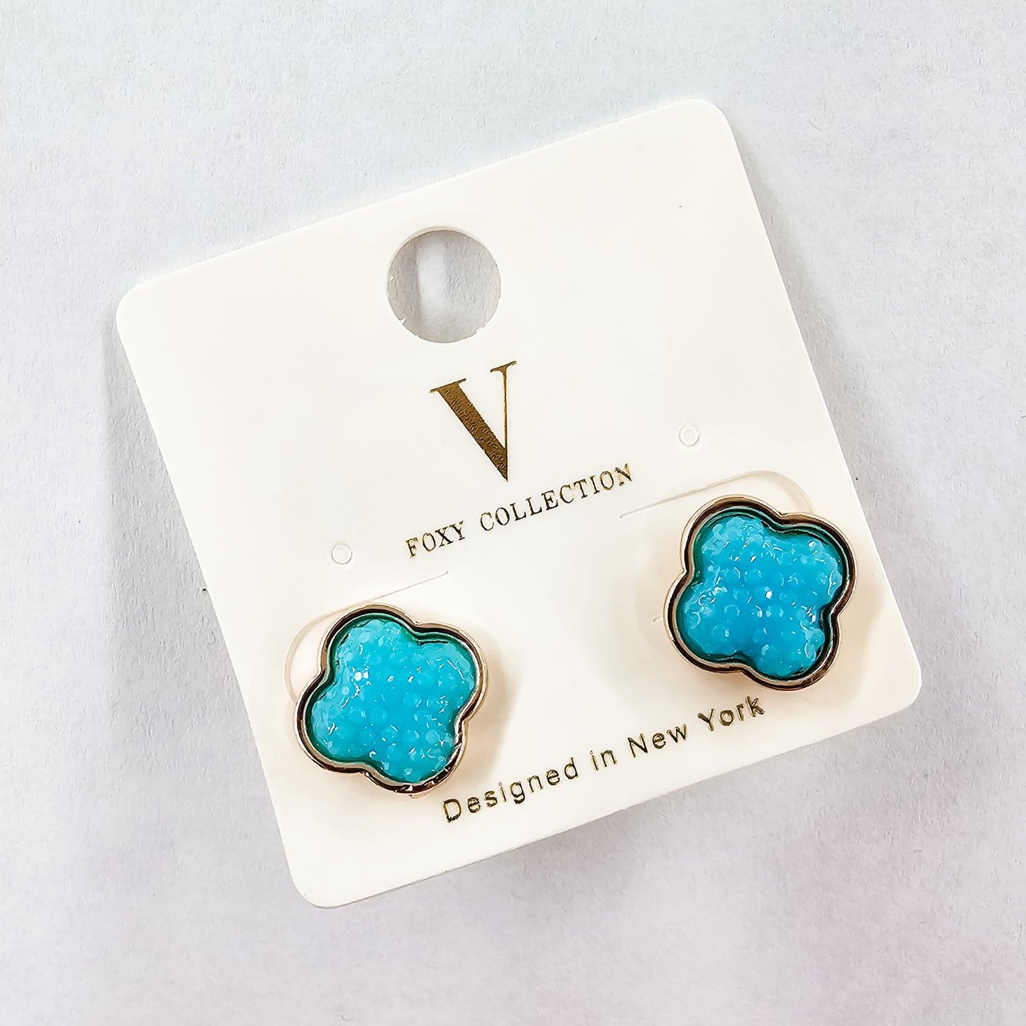 Colored Stone & Gold Earrings