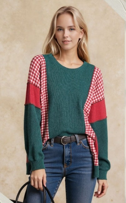 Green & Red Holiday Long Sleeve