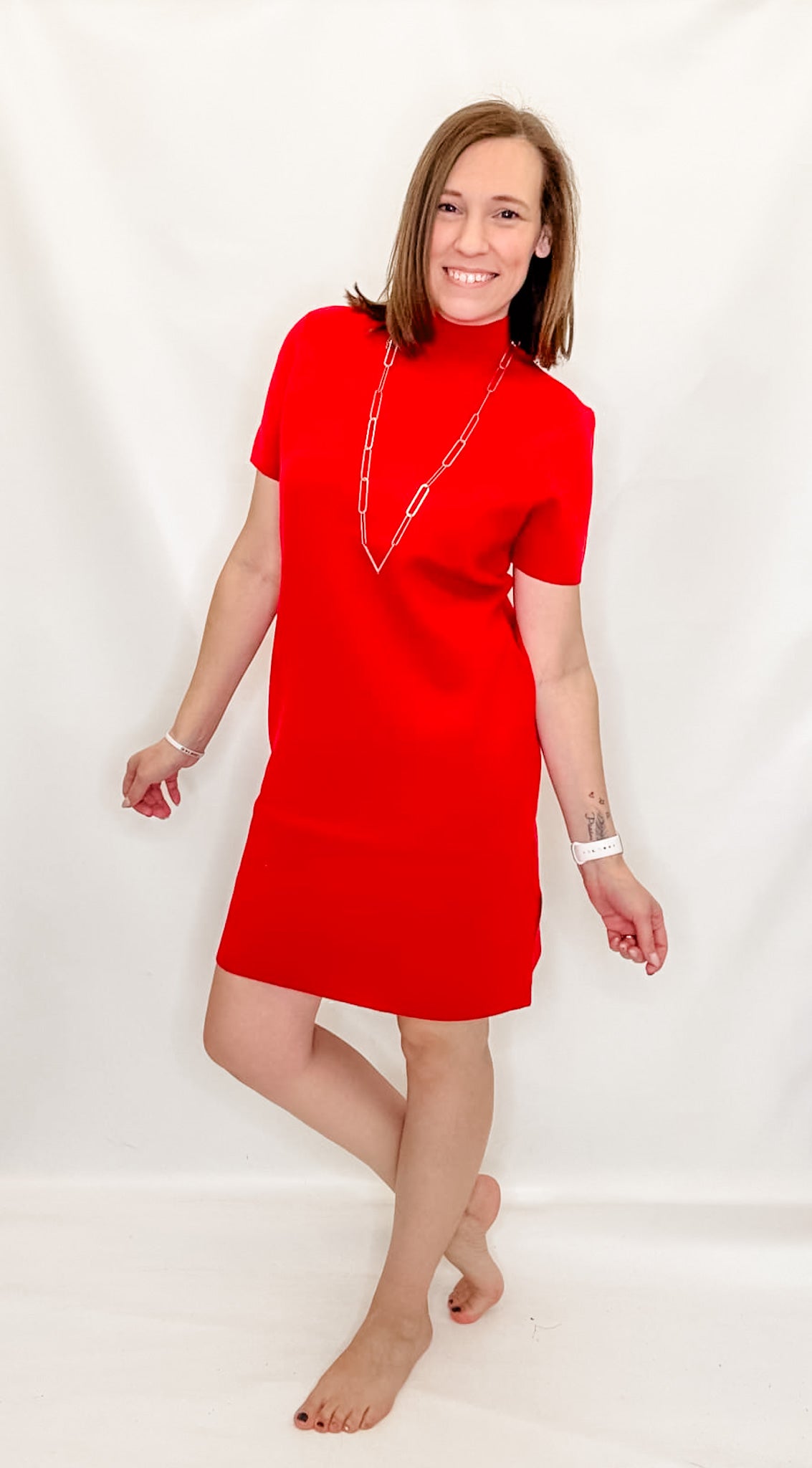 Charlie B Cranberry Red Short Sleeve Sweater Dress X-Large Charlie B Cranberry Red Short Sleeve Sweater Dress X-Large
