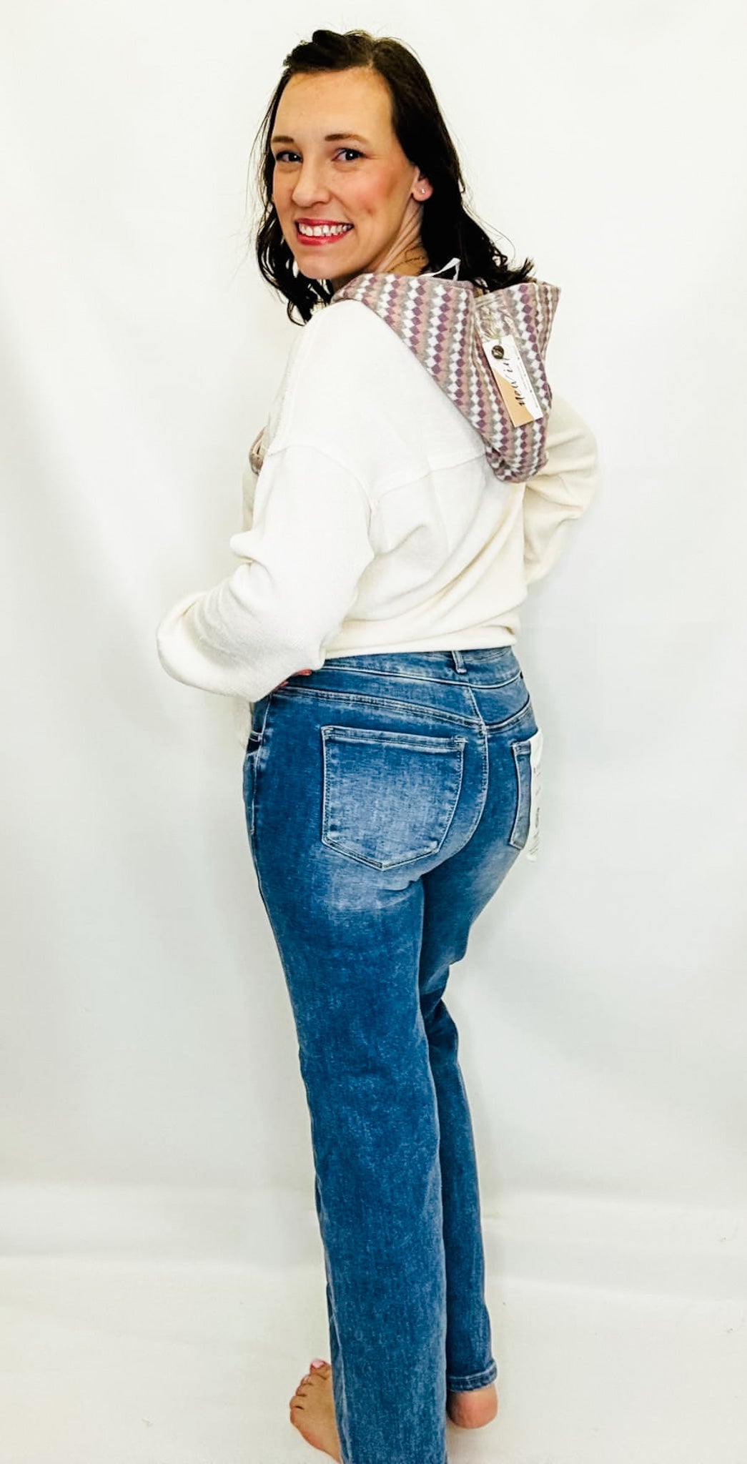 Risen High Rise Ankle Straight Jeans - RDP5725