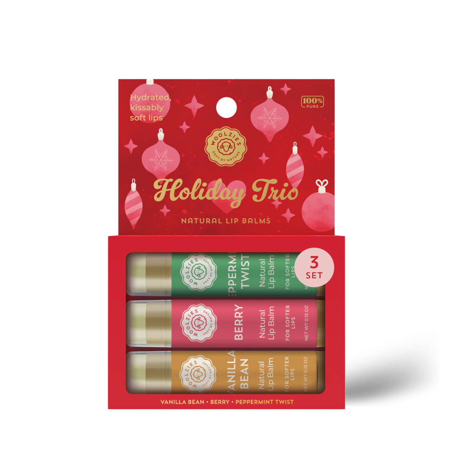 Woolzies - Holiday Trio Lip Balm Set