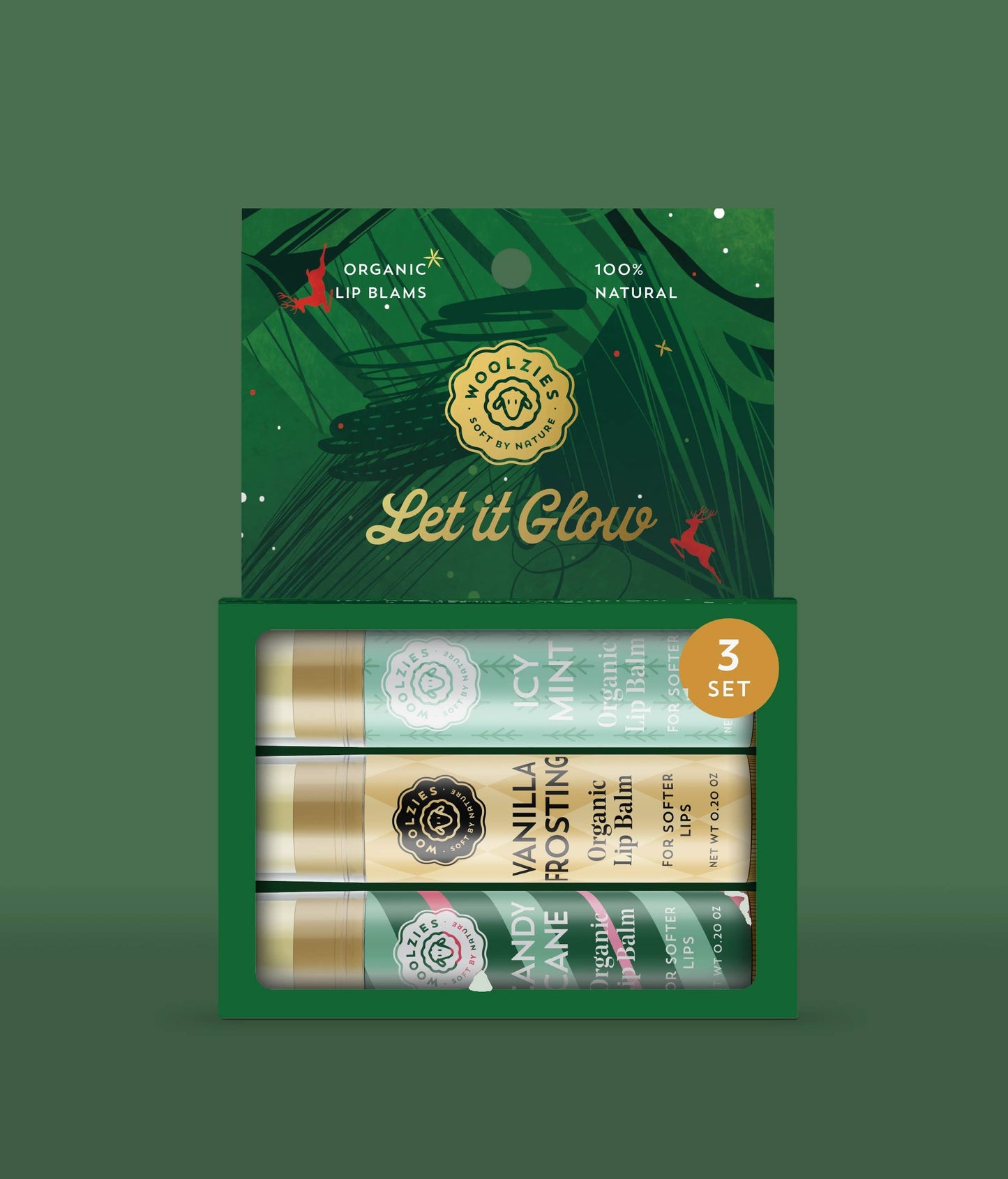 Woolzies - Let it Glow Lip Balm Set Of 3